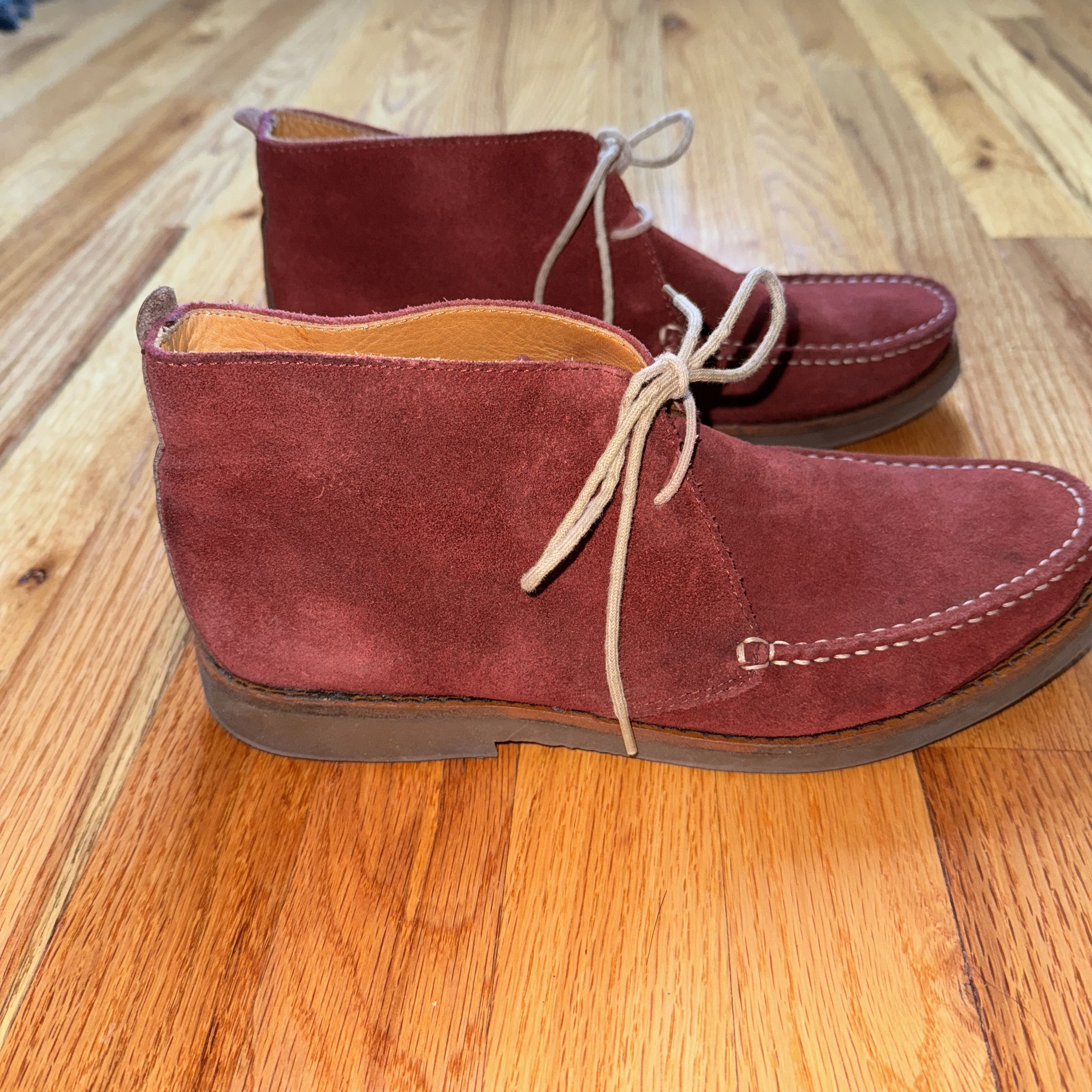 Massimo Dutti BURGANDY SUEDE BOOTS MASSIMO DUTTI SIZE 8 1/2 / 41 Size US 8.5 / EU 41-42 - 5 Thumbnail