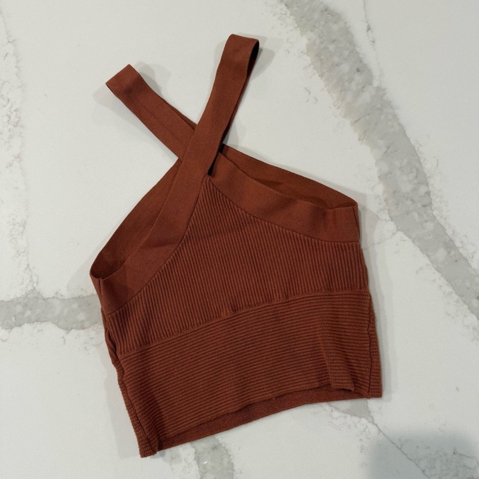 Abercrombie & Fitch Abercrombie & Fitch Ottoman Ribbed Twist Crop Top Womens M Size M / US 6-8 / IT 42-44 - 6 Thumbnail