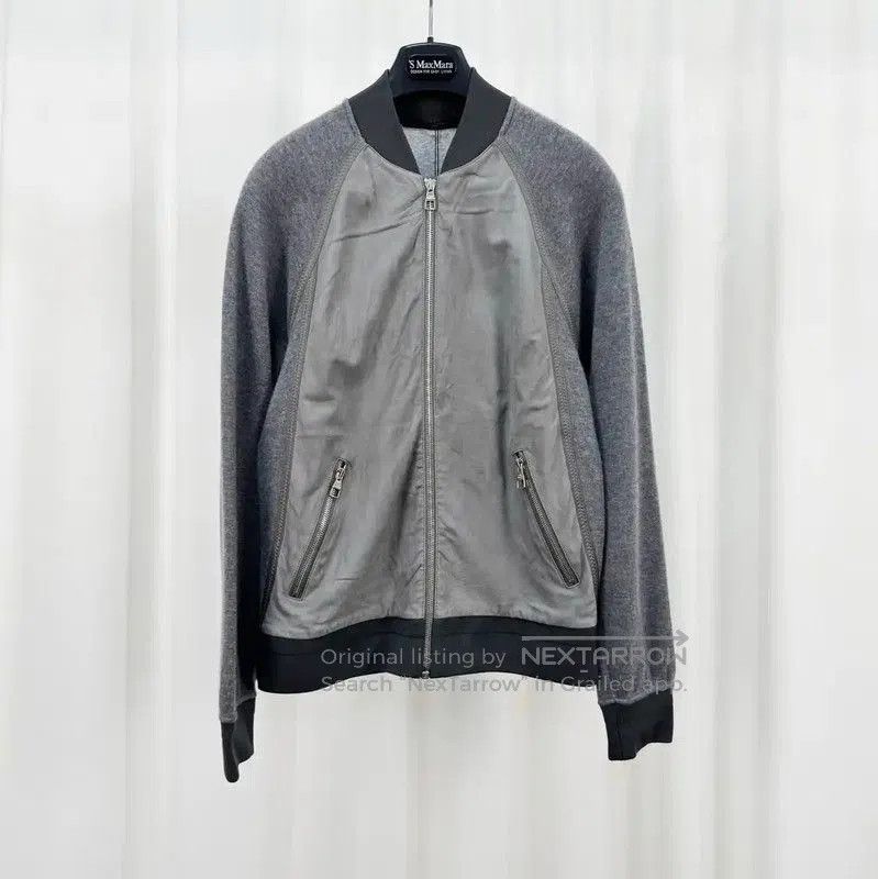 Louis Vuitton Gray Wool Logo Zipper Jacket .