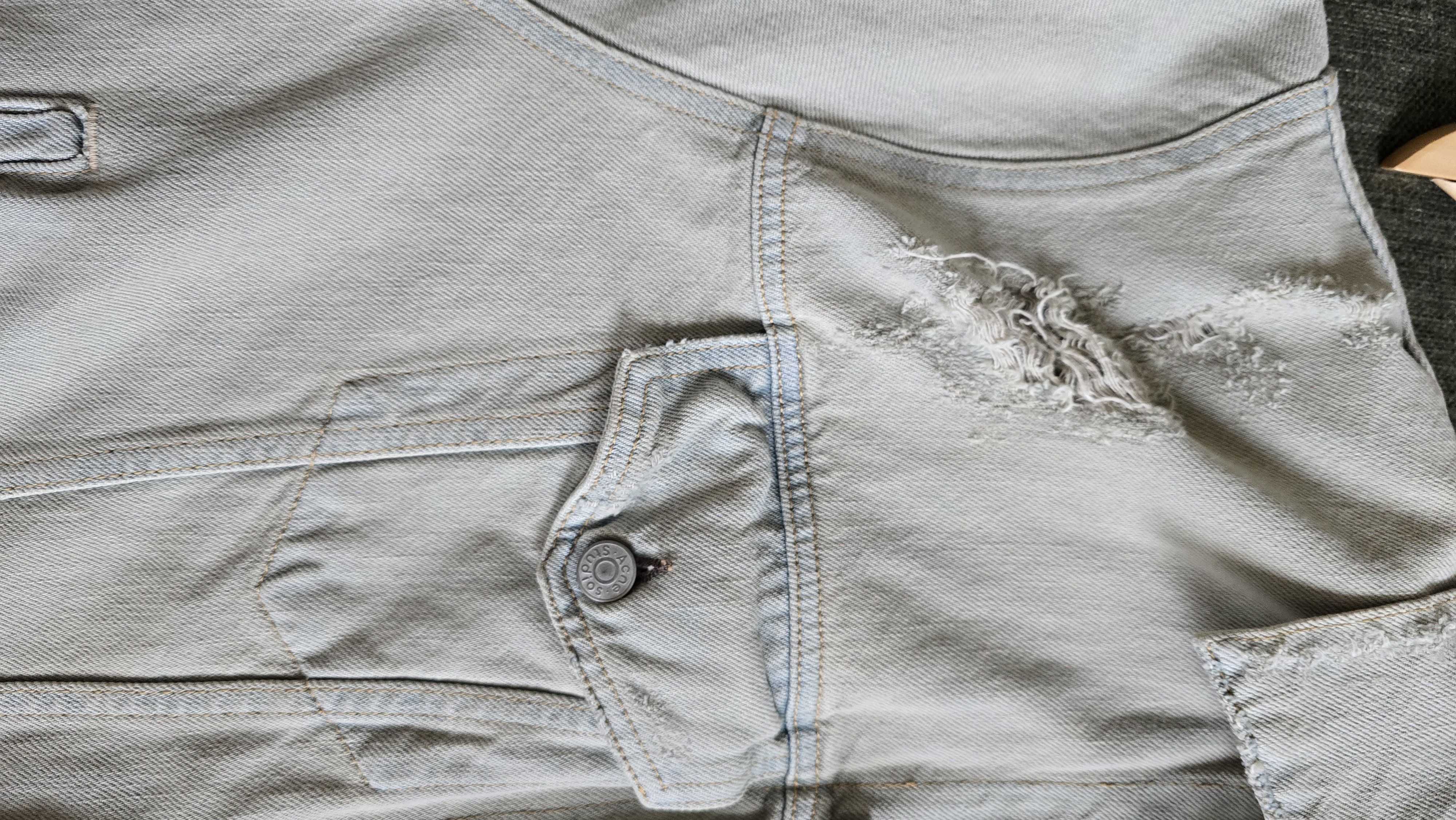 Acne Studios Acne distressed gray denim jacket xxs/xs Size US XS / EU 42 / 0 - 3 Thumbnail