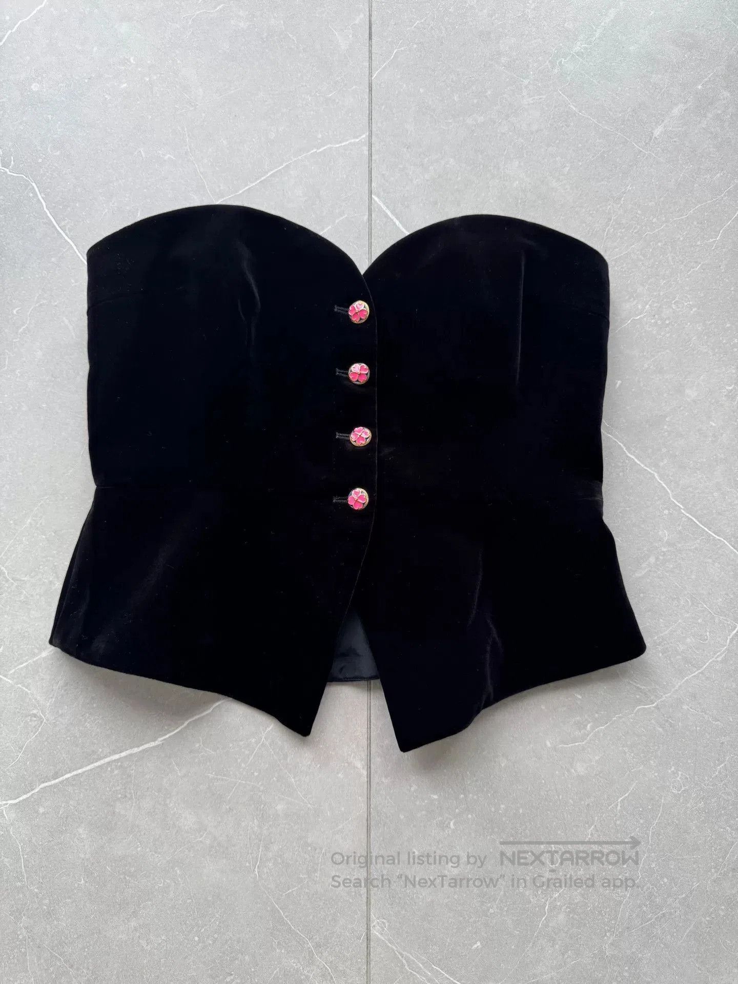 Gucci Gucci Black Velvet Strapless Top 38. Size S / US 4 / IT 40 - 2 Thumbnail