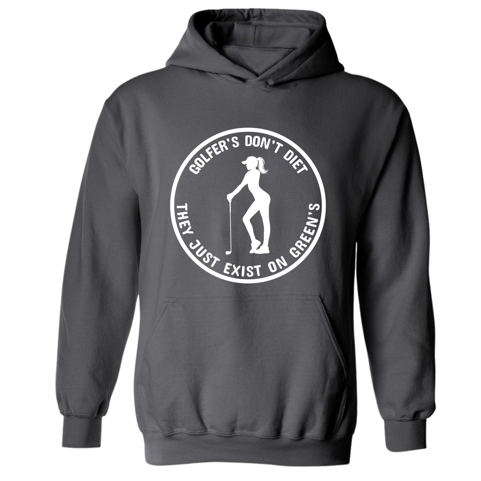 Gildan Golf Hoodie Golfers Dont Diet Funny WOMAN Golfer Sweatshirt Size US L / EU 52-54 / 3 - 13 Thumbnail