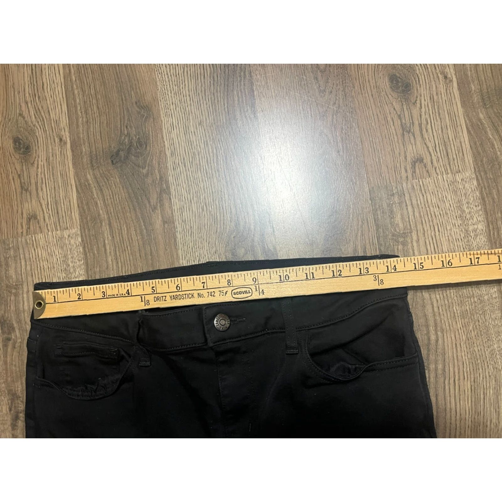 Vintage Level 99 Jeans Women's 30 Black Skinny Pockets Denim Regular Level 99 Womens Jeans Size 30 Black Skinny Pockets Size 30" / US 8 / IT 44 - 3 Thumbnail