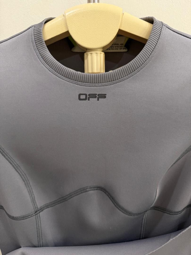 Off-White 🔥 RARE!! OFF-WHITE GREY JERSEY WRAP SWEATSHIRT Size XS / US 0-2 / IT 36-38 - 3 Thumbnail