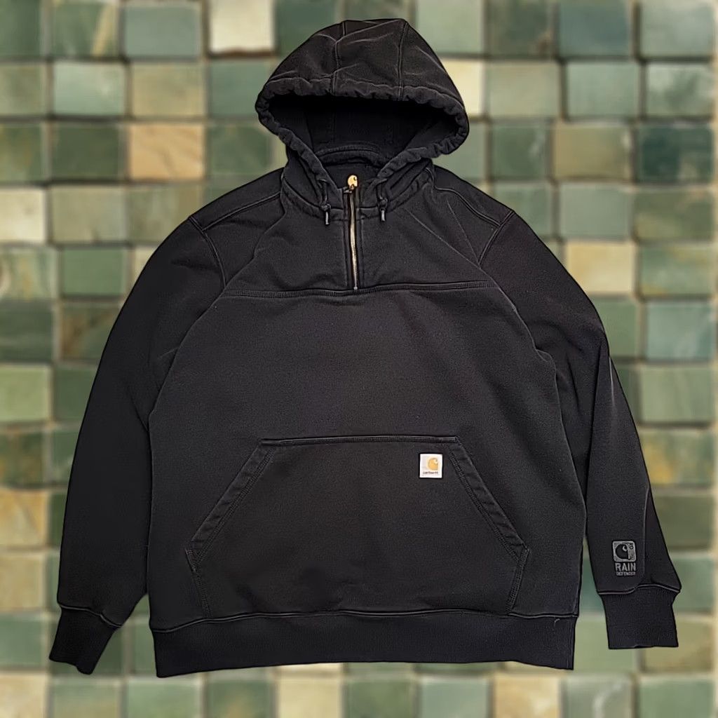 Carhartt VINTAGE Carhartt Hoodie Mens XL Black Rain Defender Original Fit Heavyweight Sweatshirt Size US XL / EU 56 / 4 - 1 Thumbnail