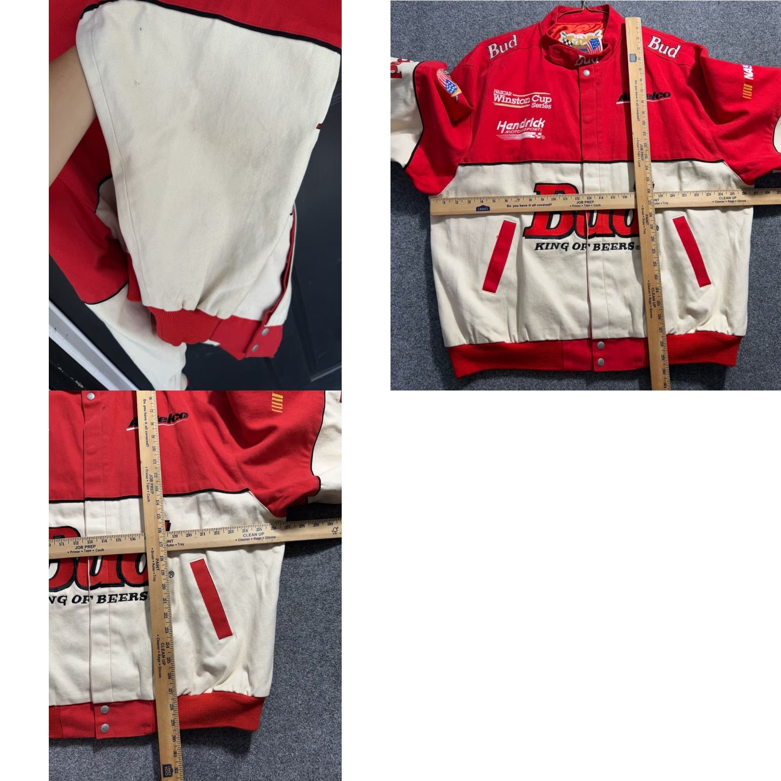 Budweiser VINTAGE Budweiser King Of Beers Jeff Hamilton NASCAR Jacket Mens Size XXL Red Bomber Jacket Be a beer theme Racing Casual Size US XXL / EU 58 / 5 - 10 Thumbnail