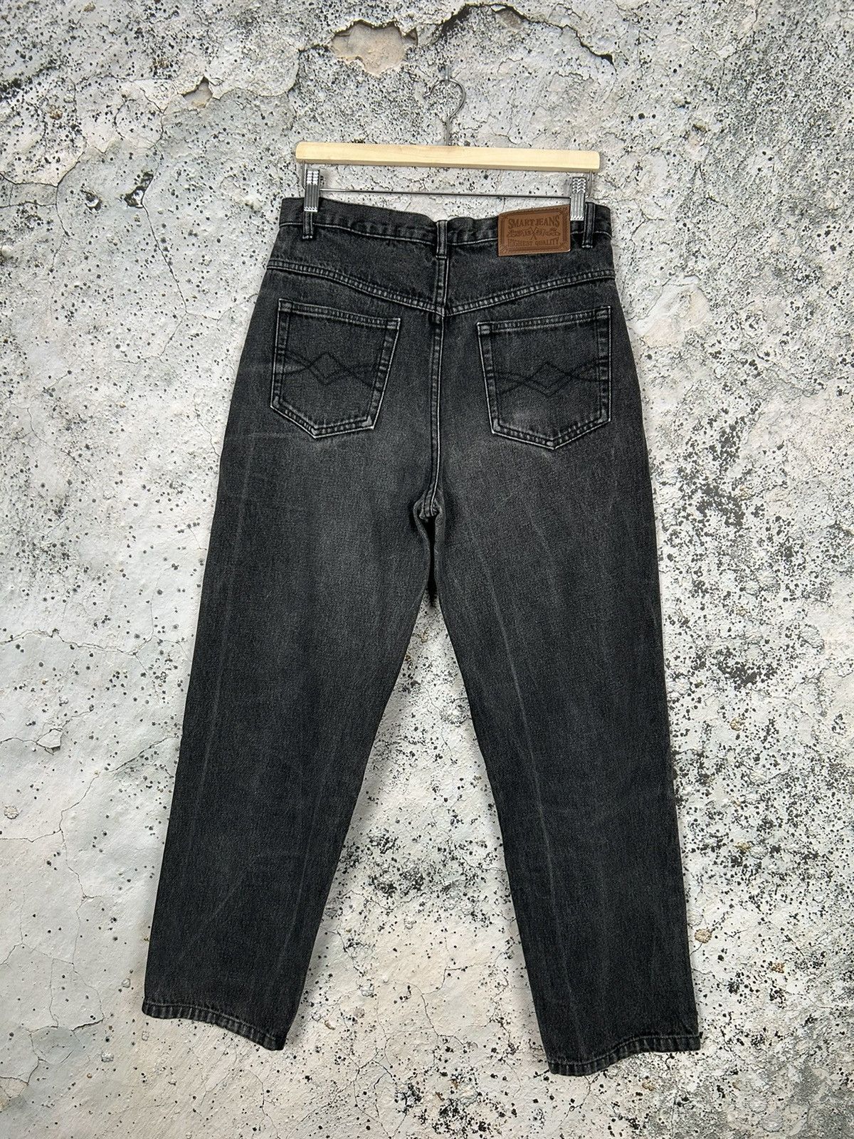 Vintage Vintage Washed Black Denim Pants Jeans Rock Punk Grunge Size US 33 - 4 Thumbnail