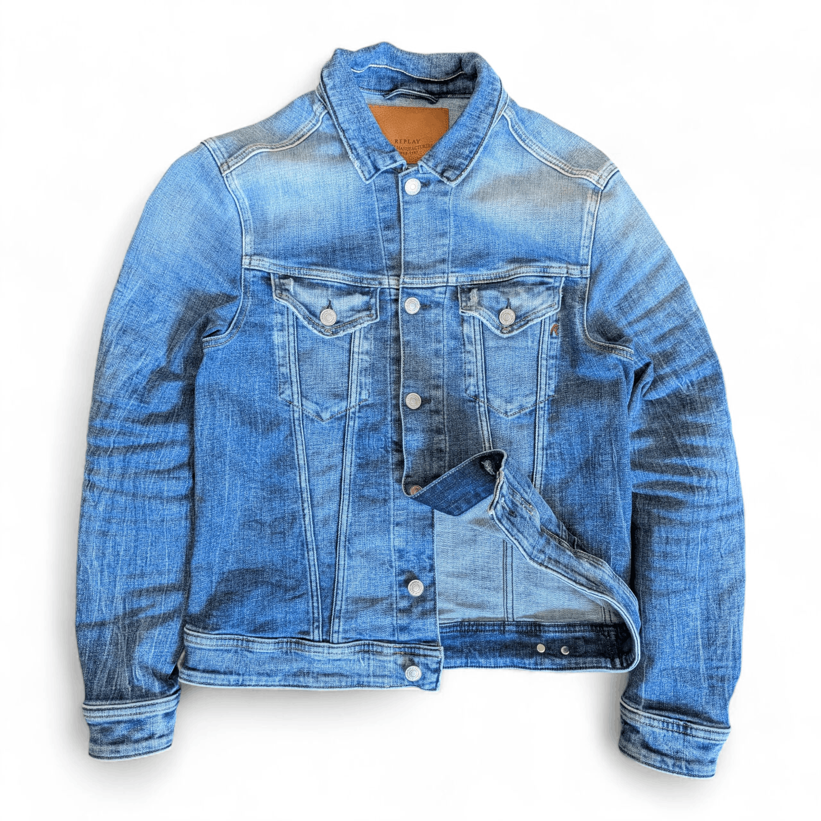 Replay REPLAY Type III Slim Fit Denim Trucker Jacket Size US M / EU 48-50 / 2 - 13 Thumbnail