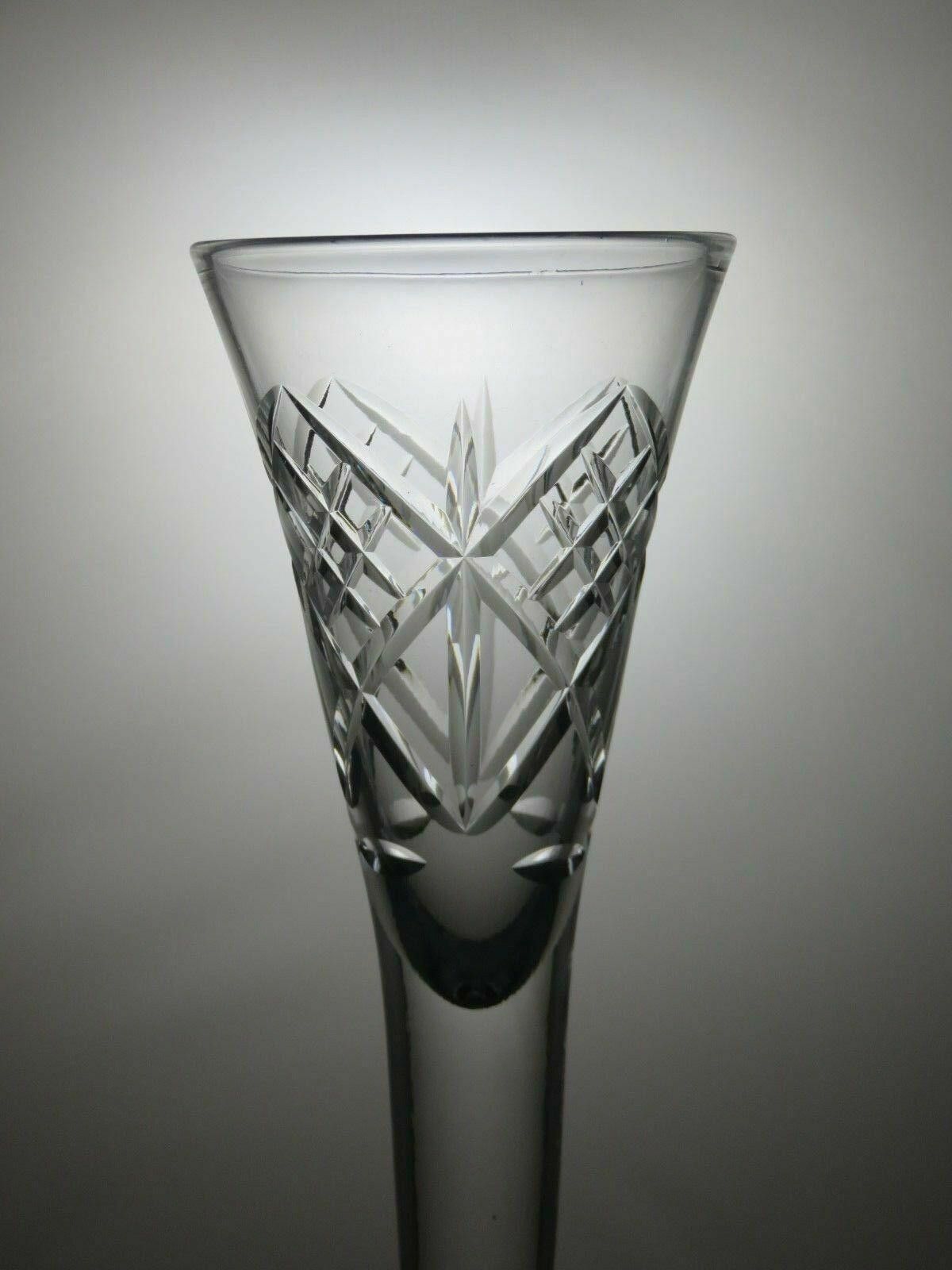 The Unbranded Brand Stunning Lead Crystal Cut Tall Flute Vase 12 1/4" Size ONE SIZE - 5 Thumbnail