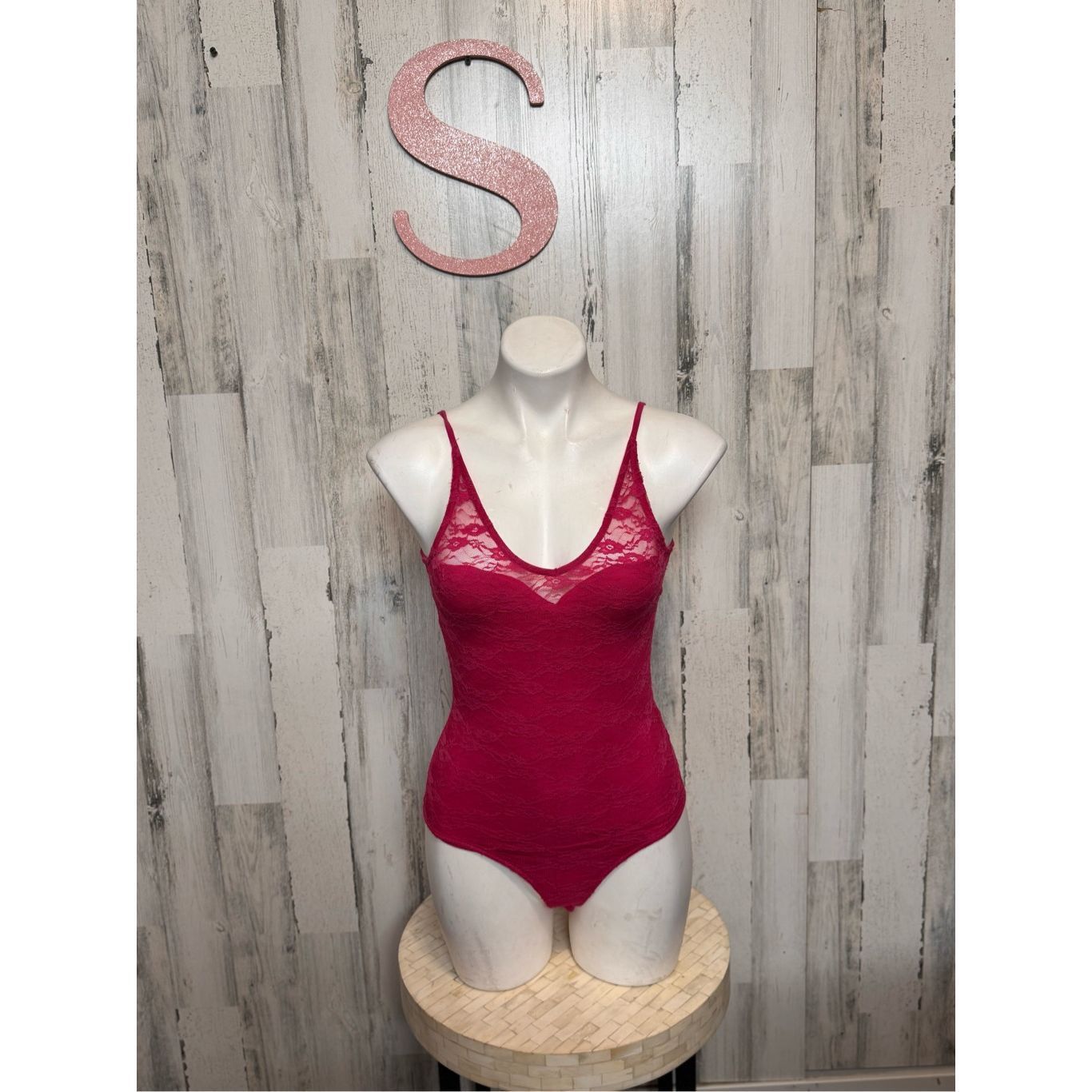 Other Ambiance Hot Pink Lace Bodysuit Women’s Size Small Size S / US 4 / IT 40 - 2 Thumbnail
