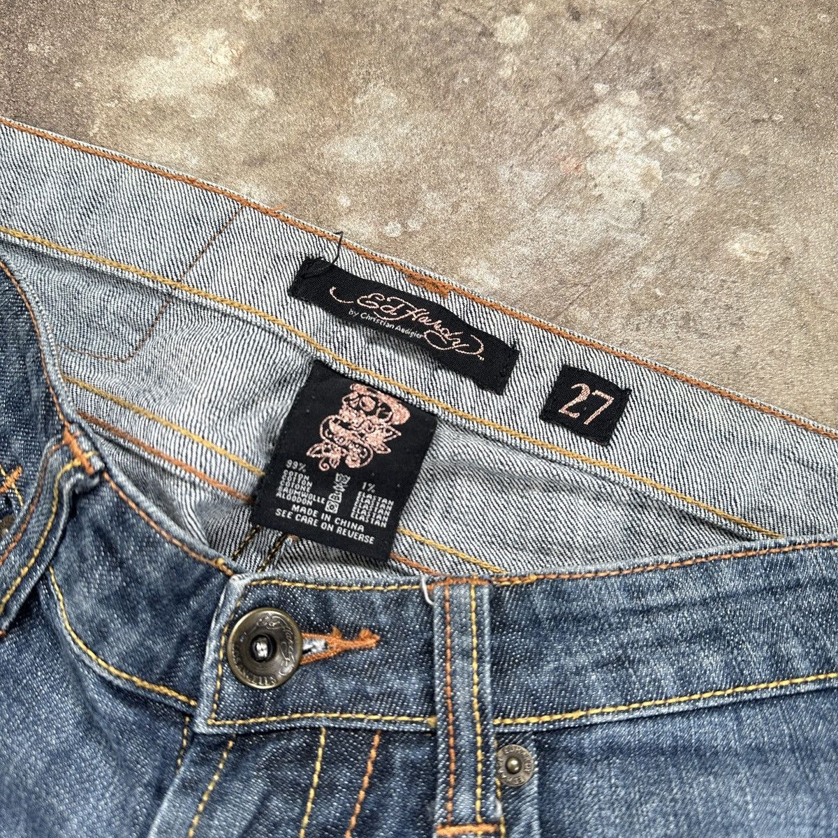 Christian Audigier Vintage Ed Hardy by Christian Audigier Slim Y2K Denim Size 27" / US 4 / IT 40 - 5 Thumbnail