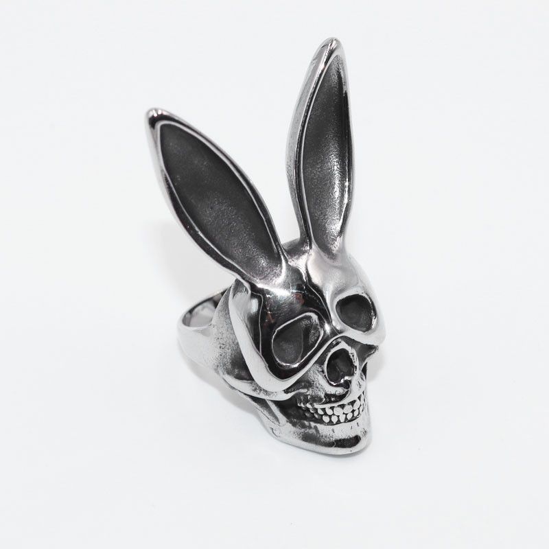 Jewelry × Vintage Skull Rabbit Punk Ring Size ONE SIZE - 4 Thumbnail