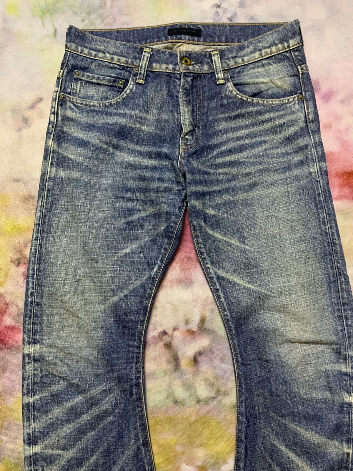 junhashimoto FLARE Junhashimoto Curve Leg Washed Denim Share Spirit LGB Size US 32 / EU 48 - 4 Thumbnail