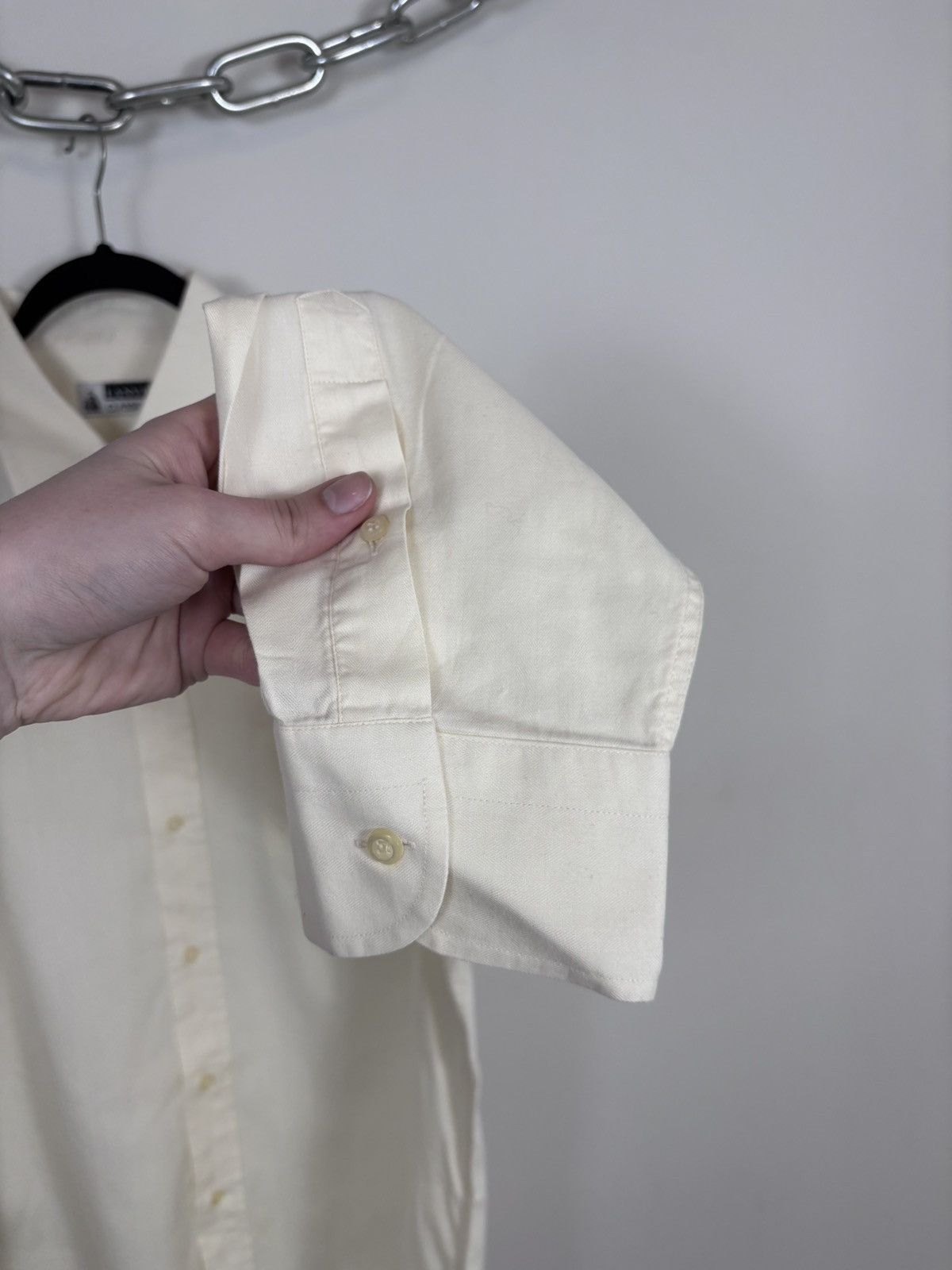 Lanvin Lanvin Classique Vintage Men’s Herringbone Button Up Shirt Size US XXL / EU 58 / 5 - 8 Thumbnail
