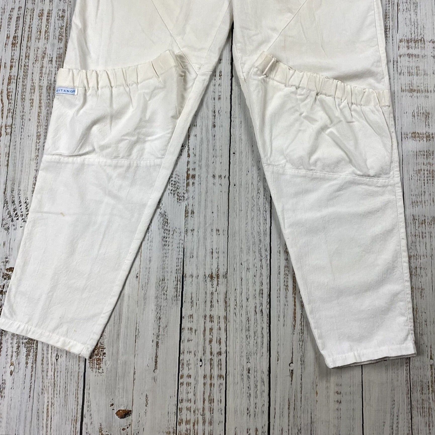 Vintage VINTAGE Gitano Women's Cargo Pants 28x28 White Lightweight Baggy Parachute 80s 90s Mens Size 28" / US 6 / IT 42 - 3 Thumbnail
