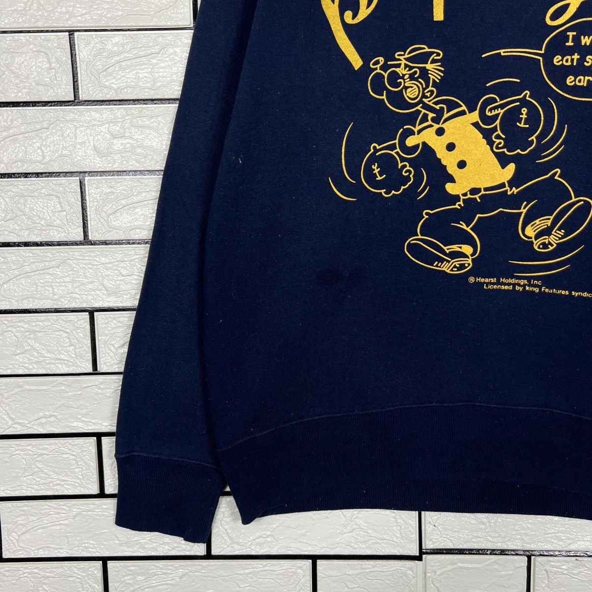 Vintage POPEYE THE SAILORMAN Graphic Crewneck Sweatshirt #3983-C181 Size US L / EU 52-54 / 3 - 7 Thumbnail
