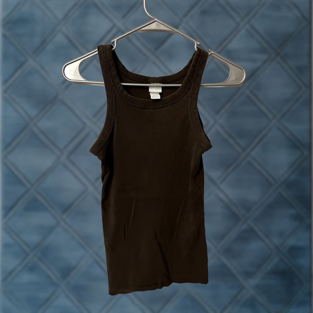 H&M H&M Basic Tank Women Solid Brown Size S Size S / US 4 / IT 40 - 1 Thumbnail