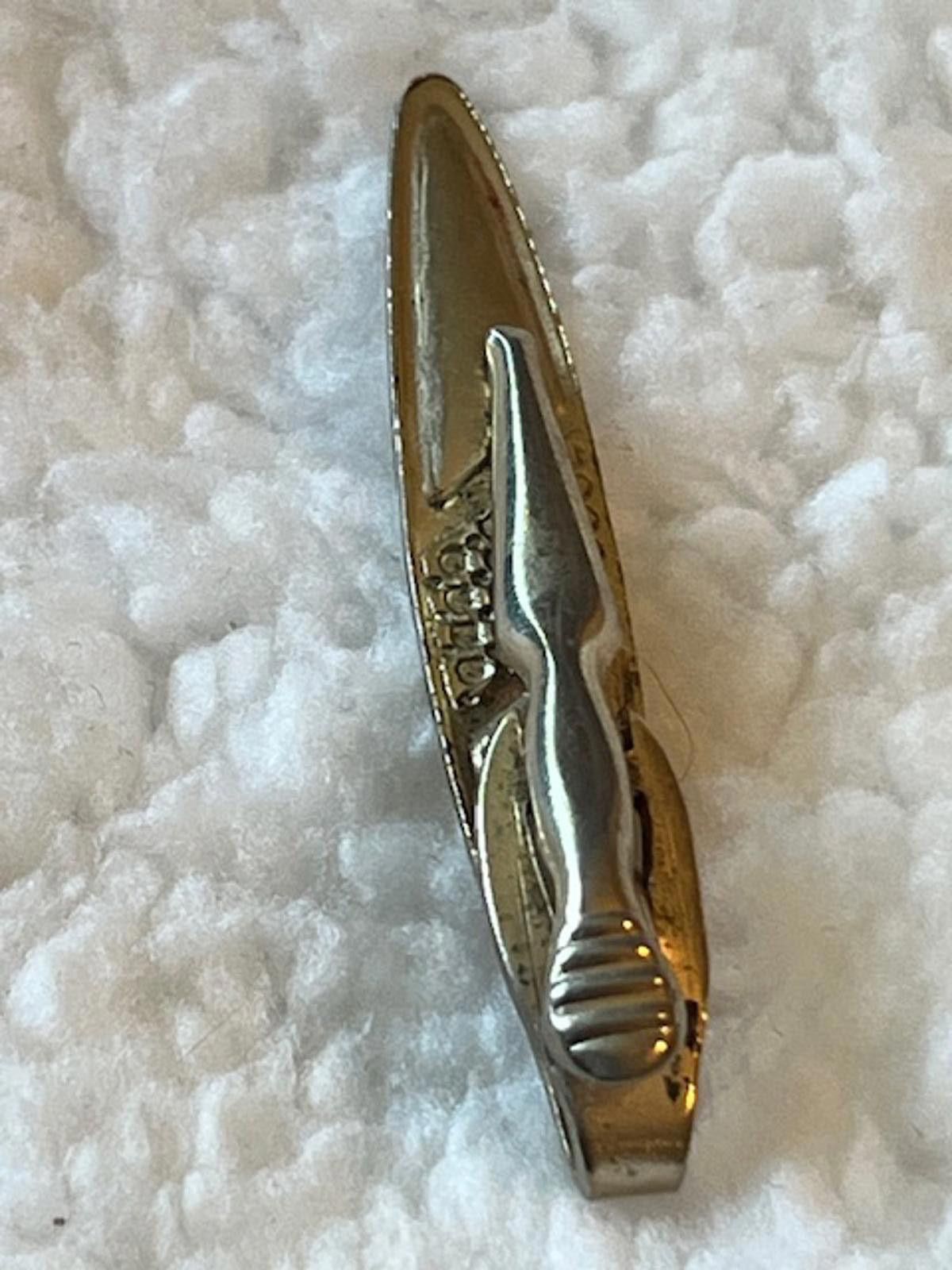 Unknown London Vintage Metal Tie Clip with Textured Detail Size ONE SIZE - 3 Thumbnail