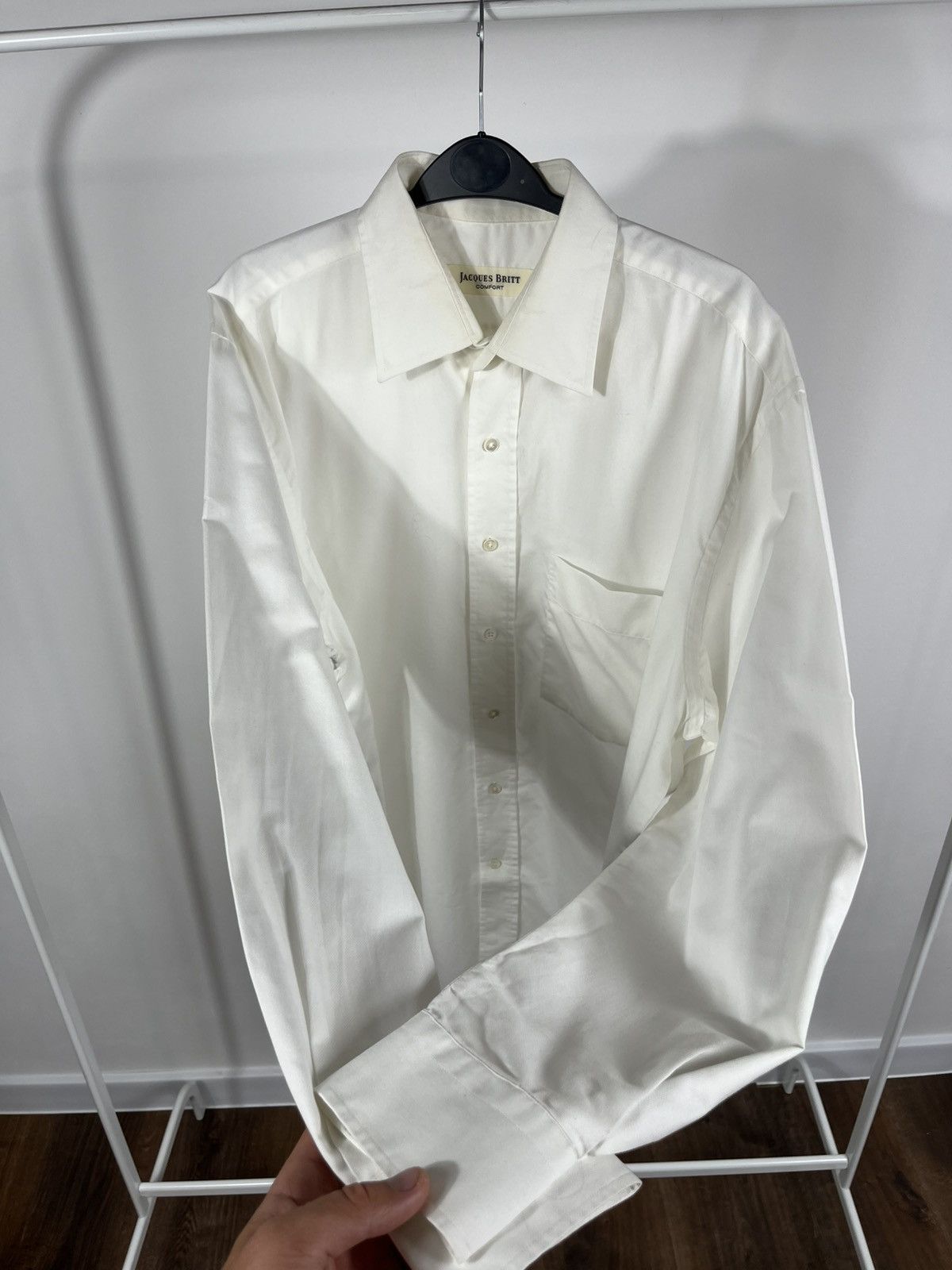 Other Jacques Britt Comfort White Cotton Dress Shirt Size 42 Size US L / EU 52-54 / 3 - 5 Thumbnail