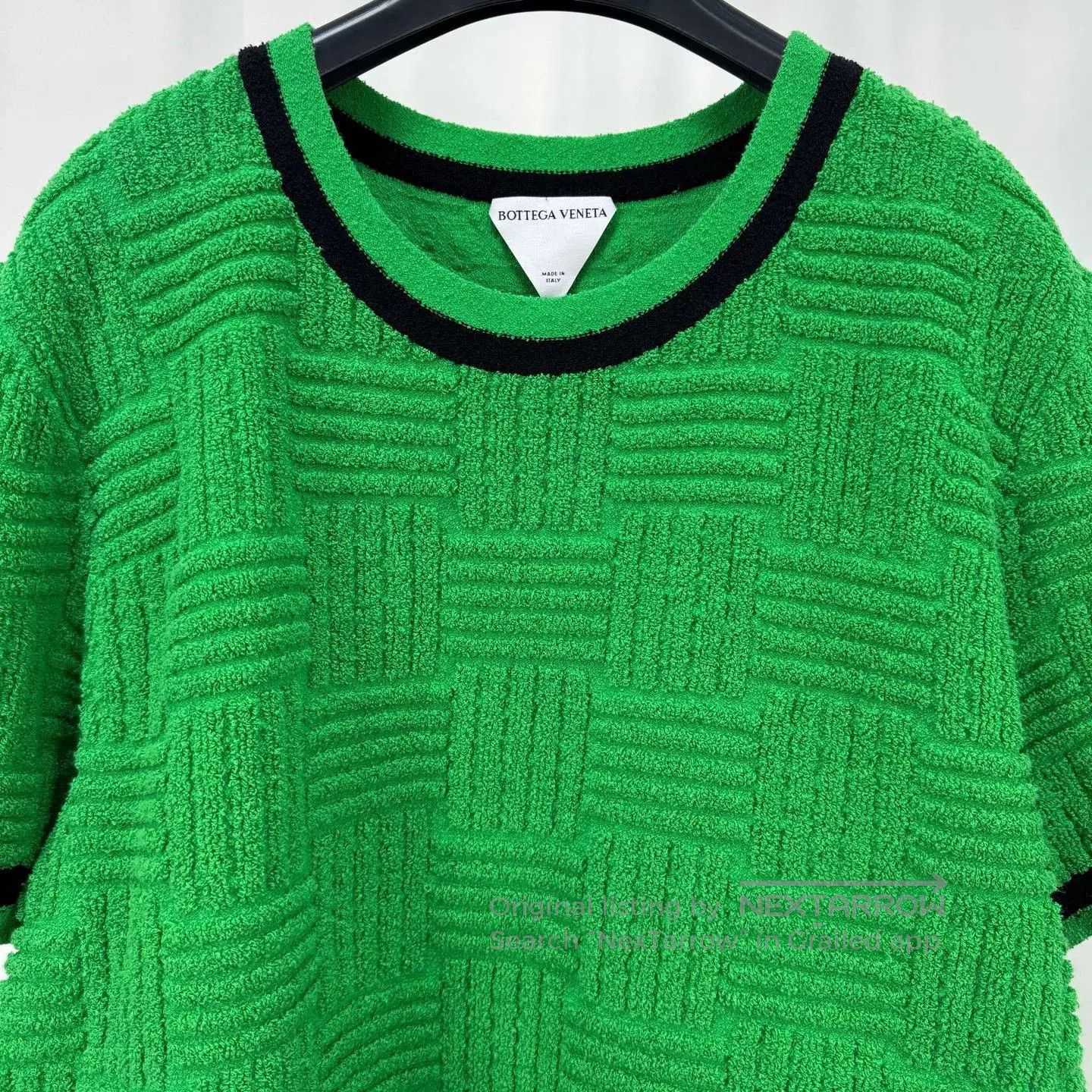 Bottega Veneta Bottega Veneta Green Terry Knit Short-Sleeve. Size US L / EU 52-54 / 3 - 3 Thumbnail