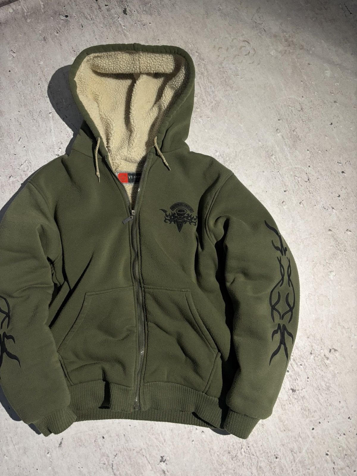 Japanese Brand Japan Style 00s Fur Zip Up Hoodie Y2K Affliction Heavy Size US L / EU 52-54 / 3 - 2 Thumbnail