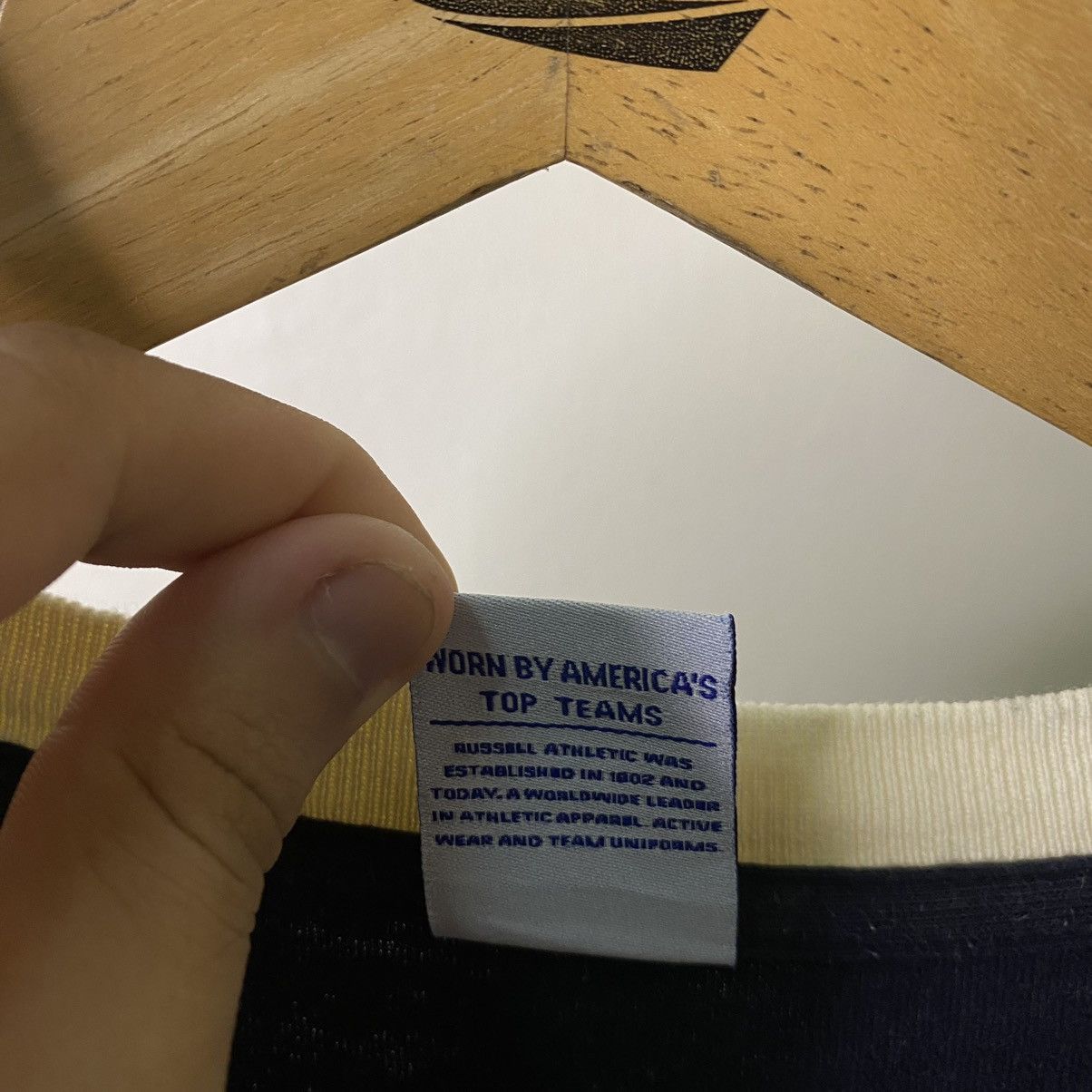 Russell Athletic × Vintage Vintage 1992 Russell Athletic Blank Ringer Tee Size US L / EU 52-54 / 3 - 5 Thumbnail