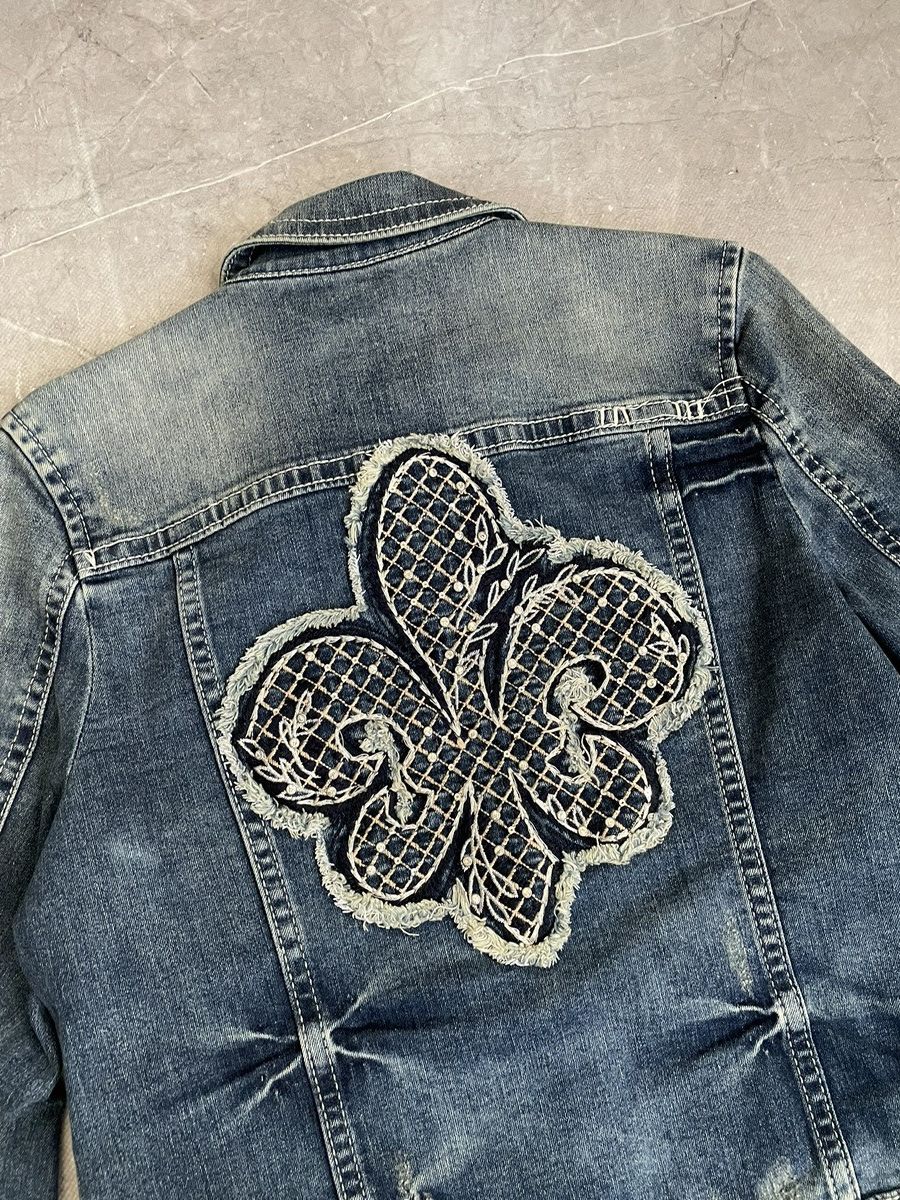14th Addiction Affliction style Denim Jacket Blue Classic Fit Y2K gothic Size US M / EU 48-50 / 2 - 8 Thumbnail