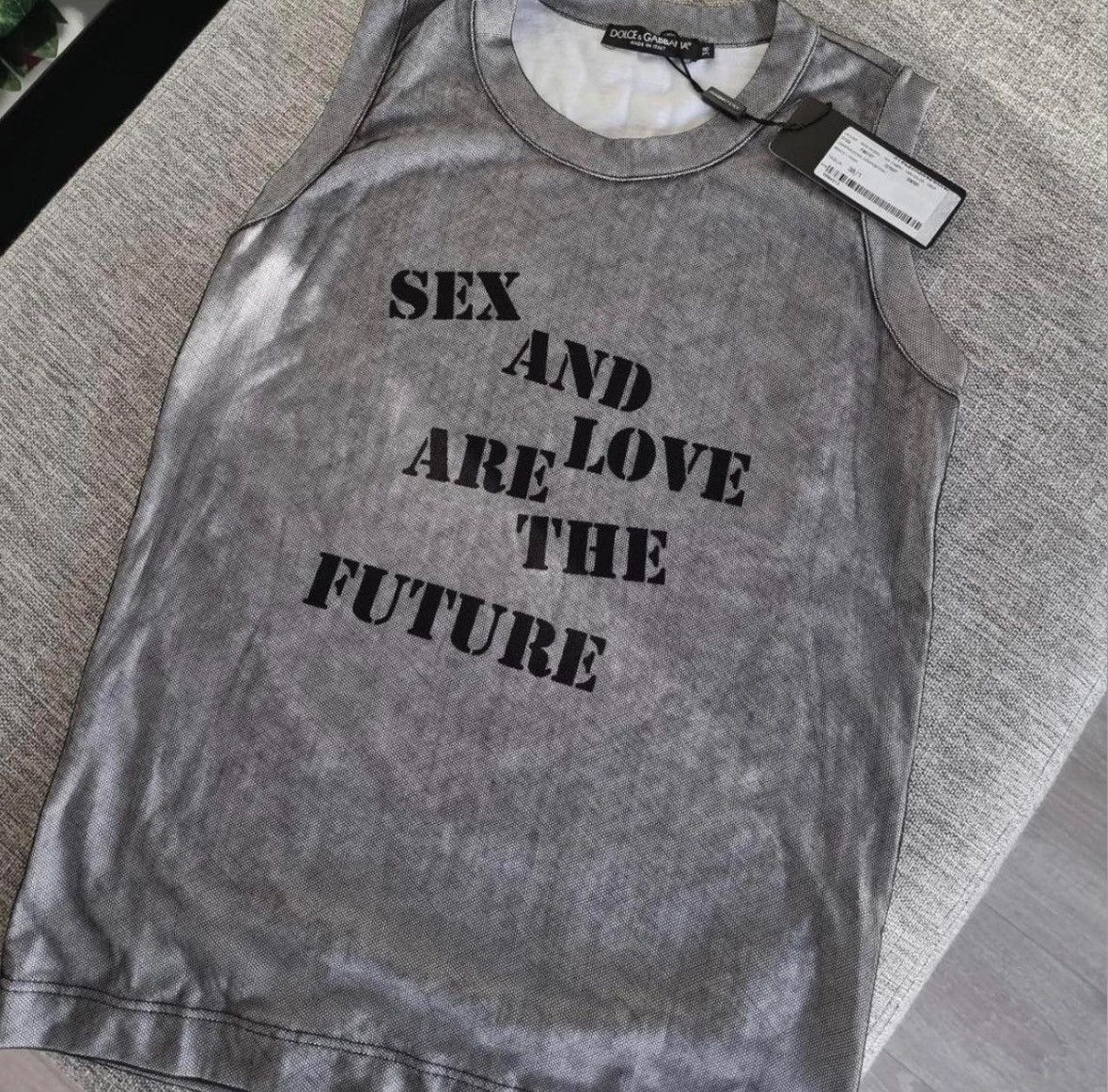 Dolce & Gabbana Dolce & gabbana sex and love are the future tank top Size S / US 4 / IT 40 - 1 Thumbnail