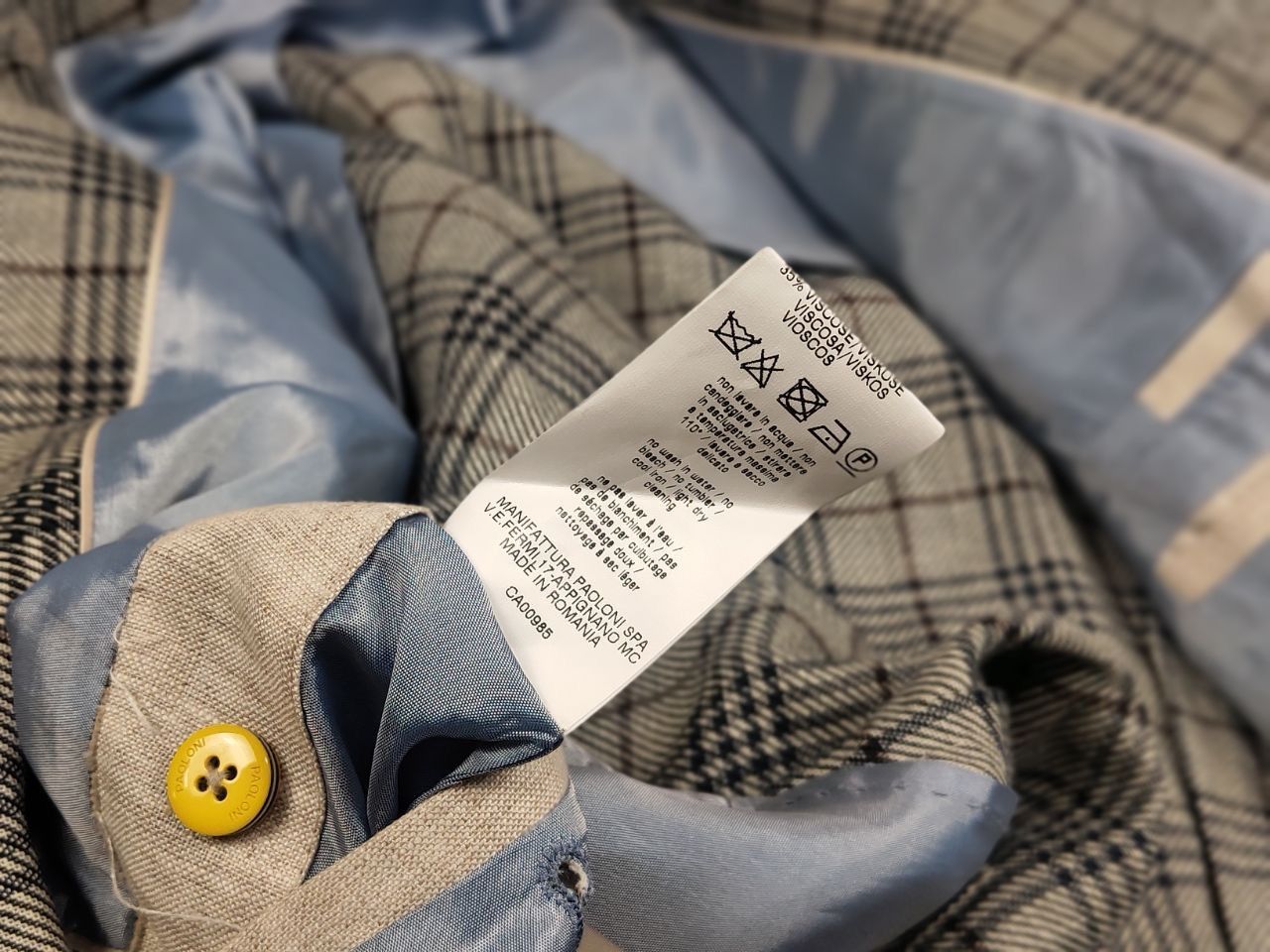 Paoloni Paoloni Italy Design classic light checked Blazer jacket Size US M / EU 48-50 / 2 - 18 Thumbnail