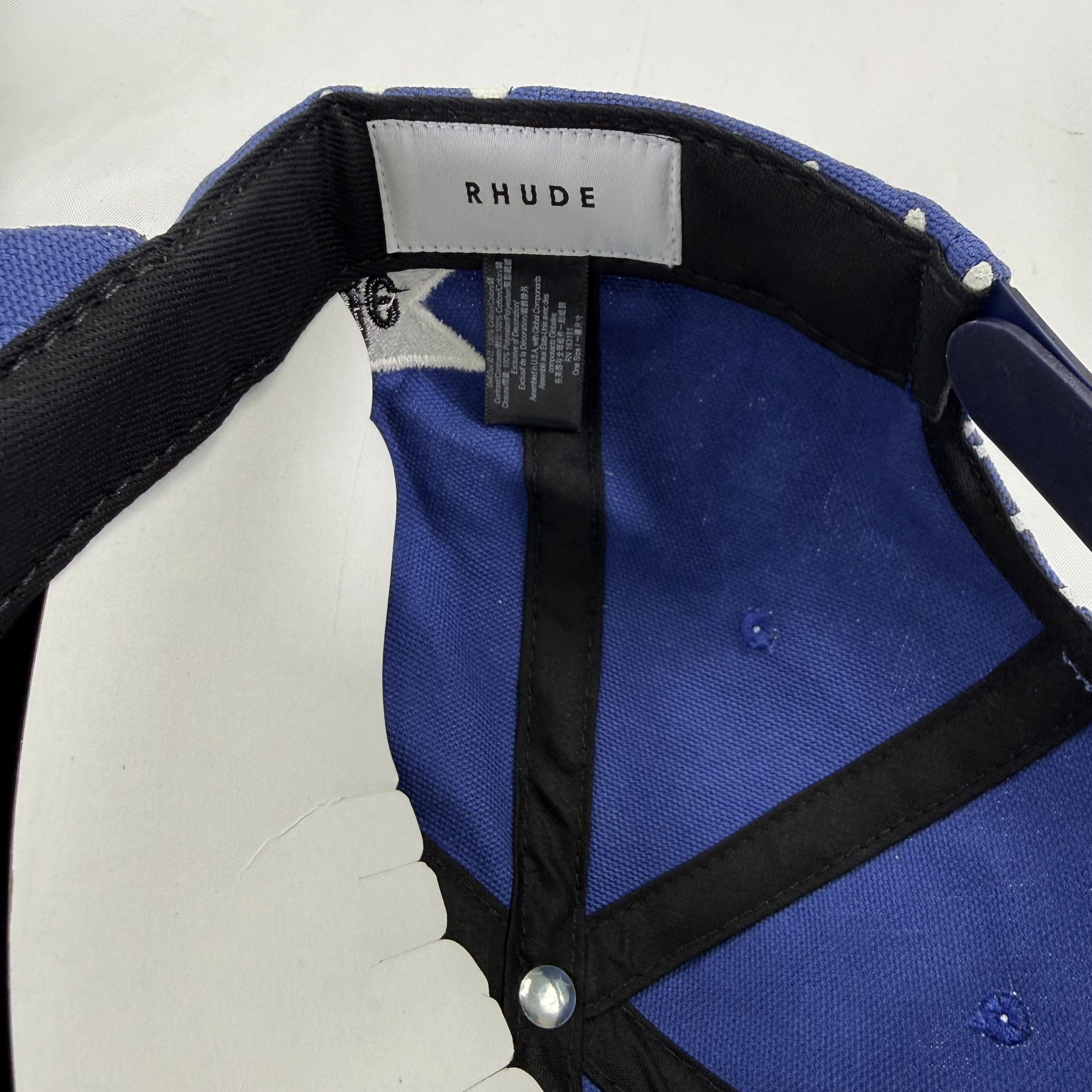 Rhude Rhude Blue Bandana Paisley Snapback Hat One Size Size ONE SIZE - 6 Thumbnail