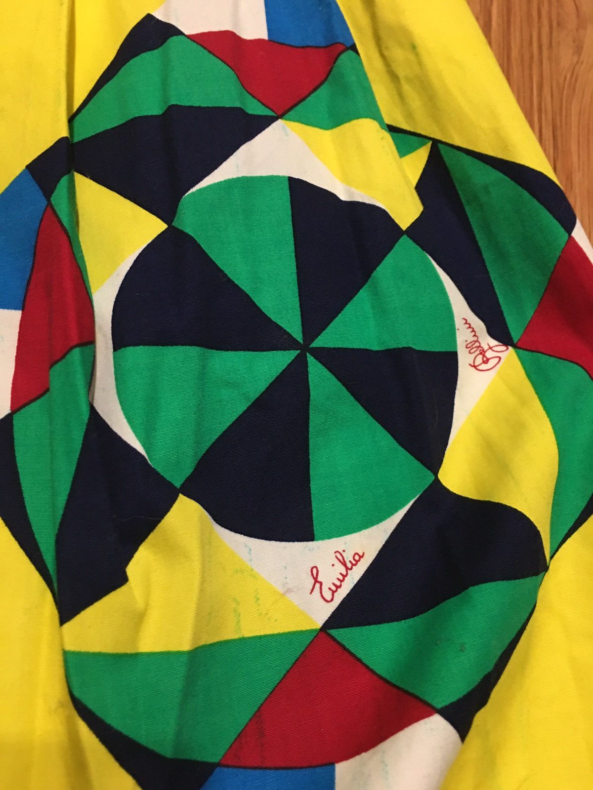 Vintage Emilia Bellini Vintage 70s Abstract Print Cotton Skirt EU 44 Size 30" / US 8 / IT 44 - 7 Thumbnail