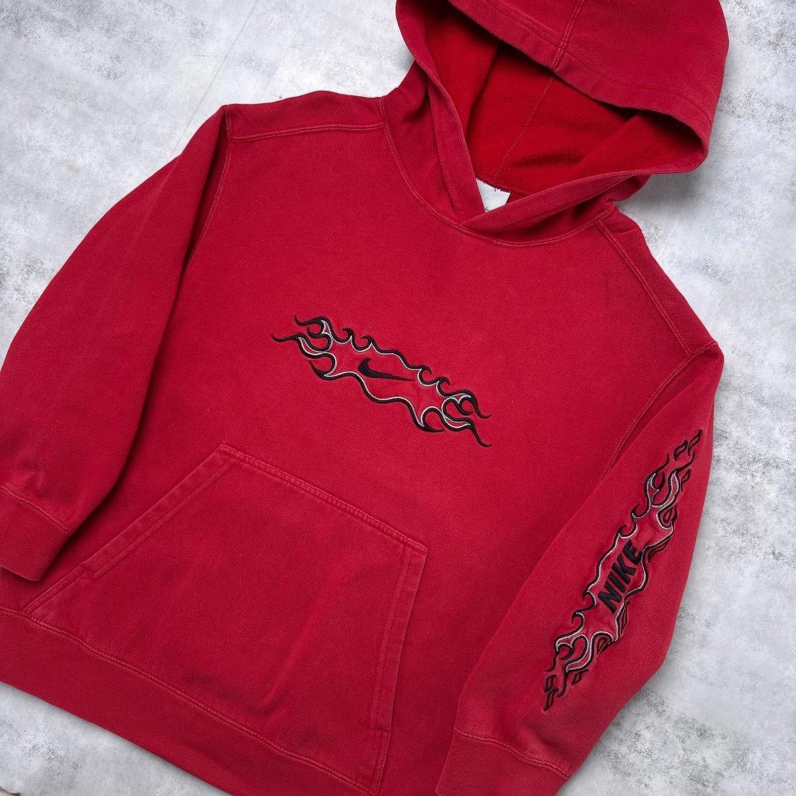 Nike Y2K Nike Flames 00s Red Kids Hoodie Jacket Size S / US 4 / IT 40 - 7 Thumbnail