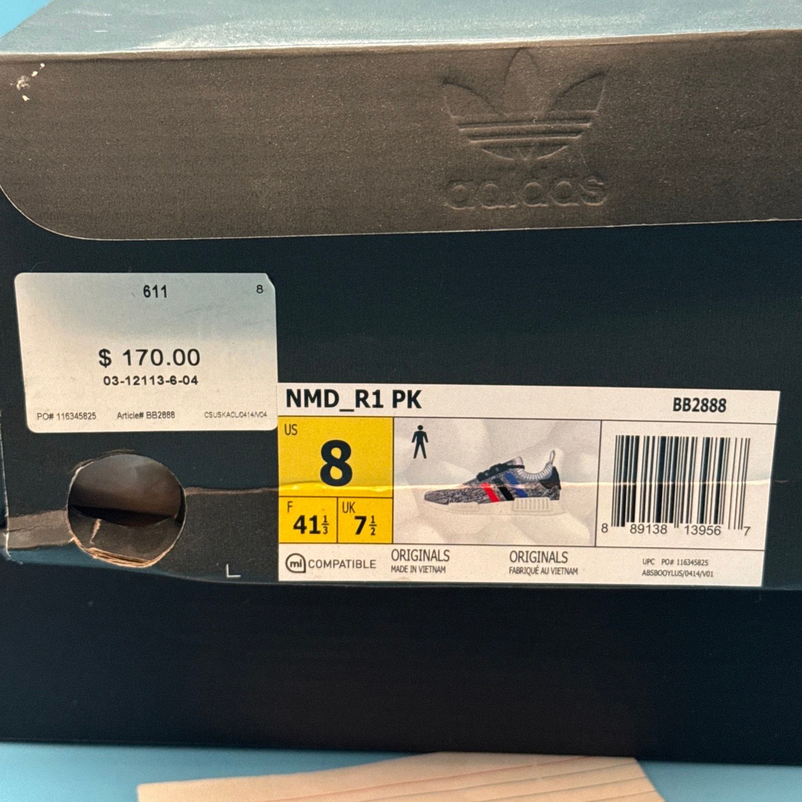 Adidas adidas NMD_R1 PK Tri Color Stripes White m8 Size US 8 / EU 41 - 14 Thumbnail