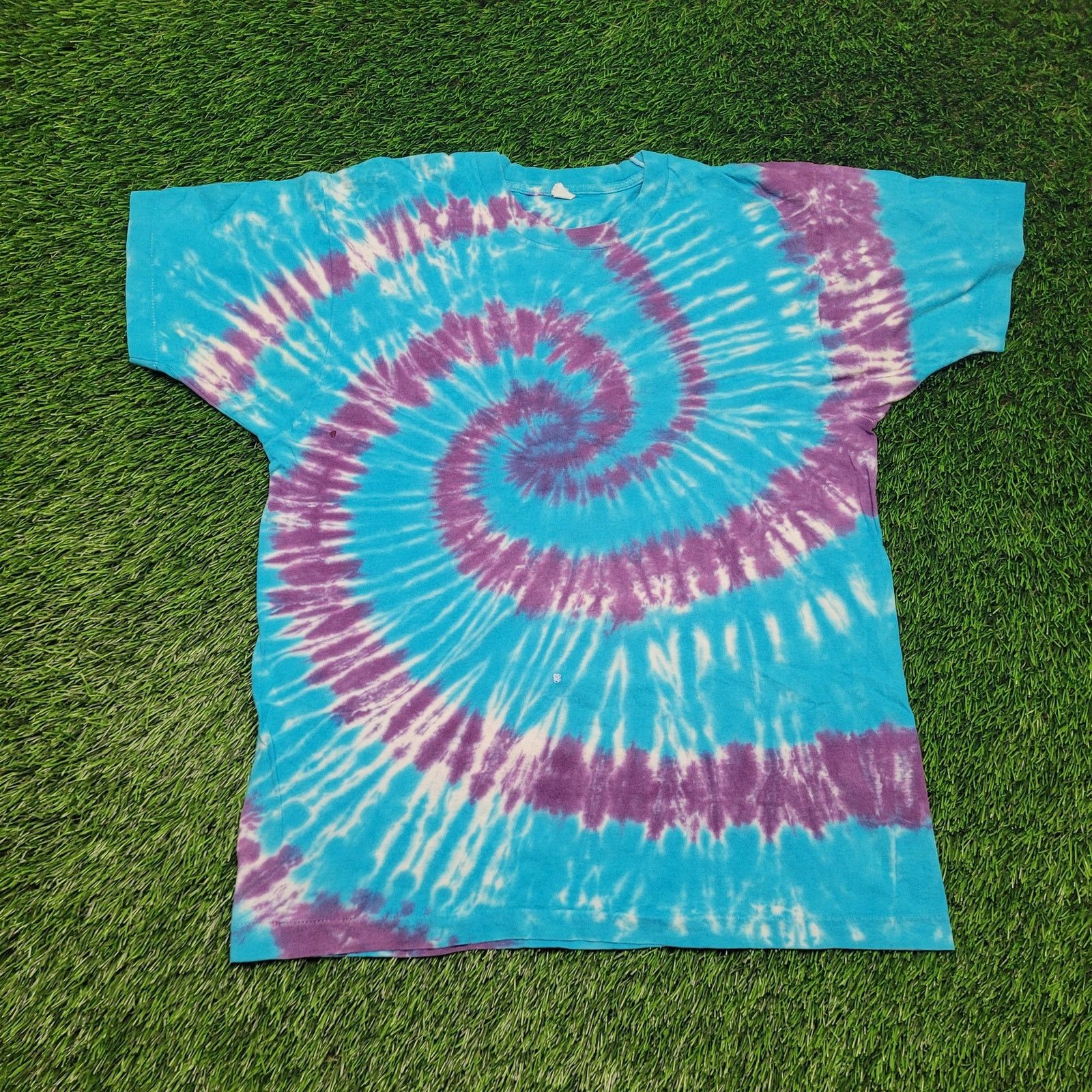 Fruit Of The Loom VTG 80s Single Stitch Tie Dye T-Shirt M Blue Purple Hippie Size US M / EU 48-50 / 2 - 1 Thumbnail