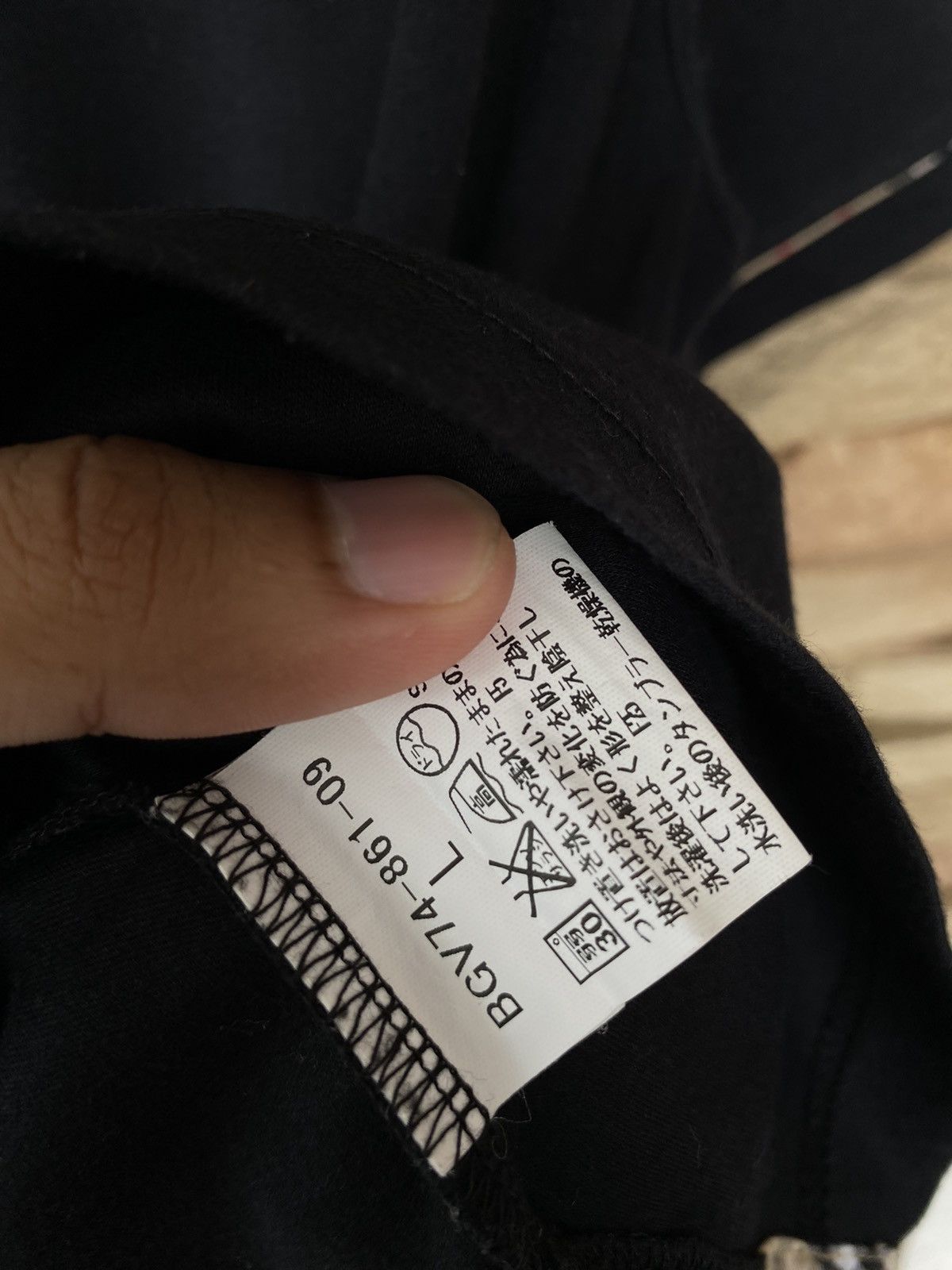 Vintage Vintage Burberry Golf Brit Nova Check Black Roundneck Tees Size US M / EU 48-50 / 2 - 8 Thumbnail
