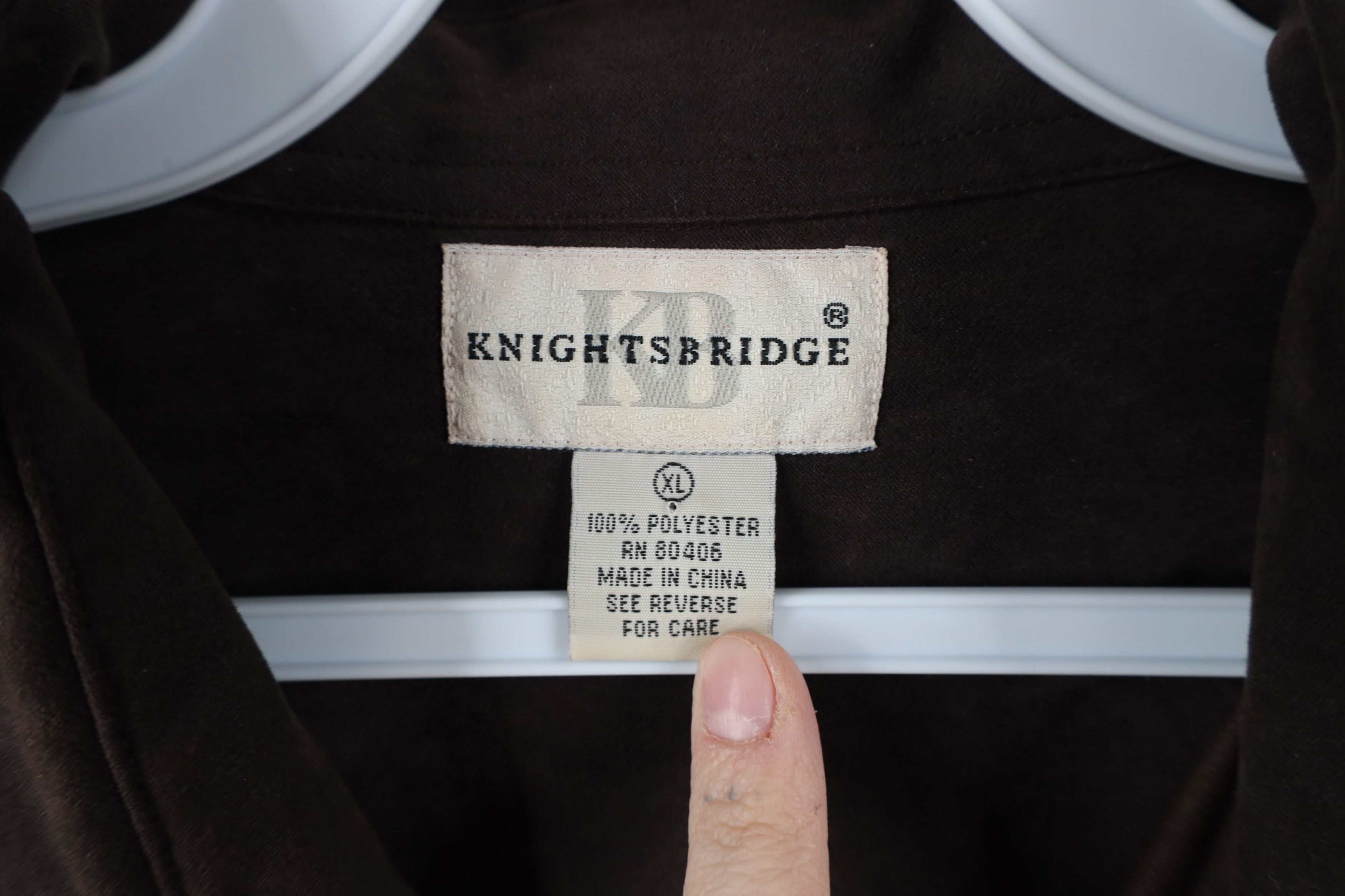 Vintage Vintage 90s Streetwear Collared Button Shirt Dark Brown Size US XL / EU 56 / 4 - 6 Thumbnail