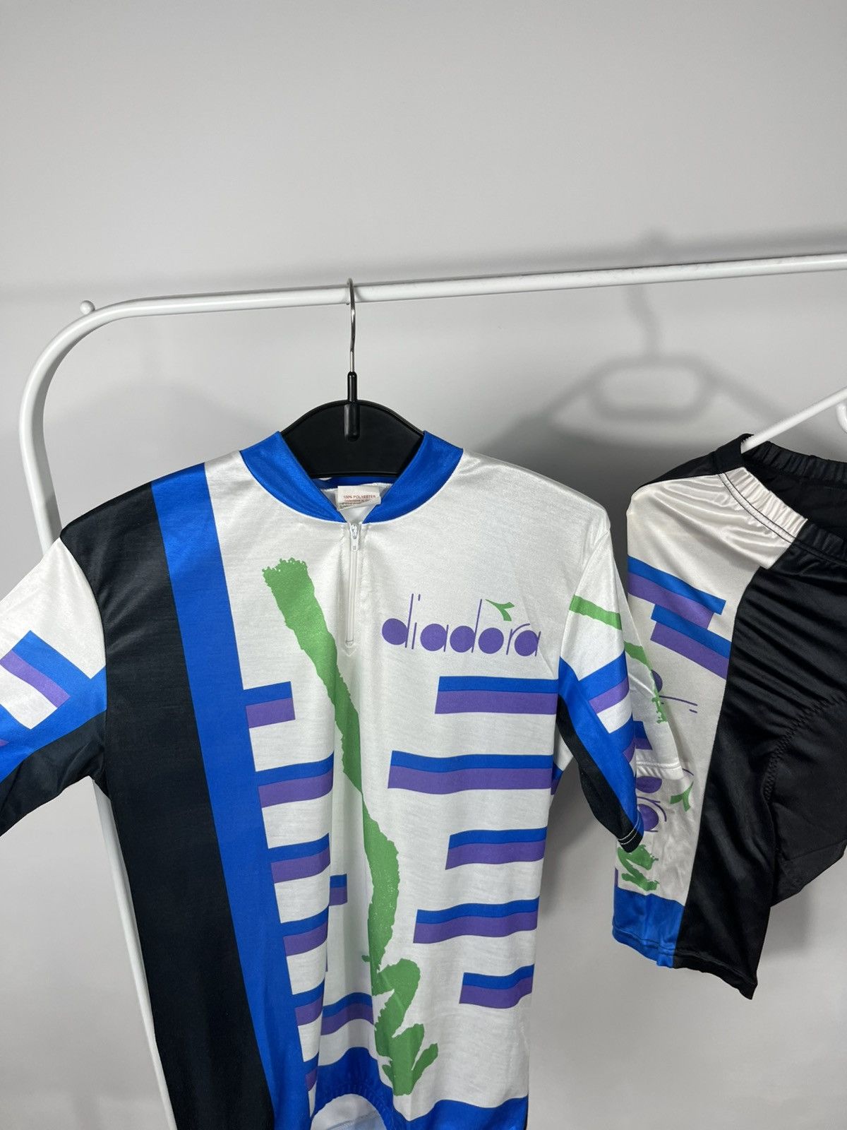 Diadora Diadora Vintage Cycling Jersey Shorts Set L Size US L / EU 52-54 / 3 - 6 Thumbnail
