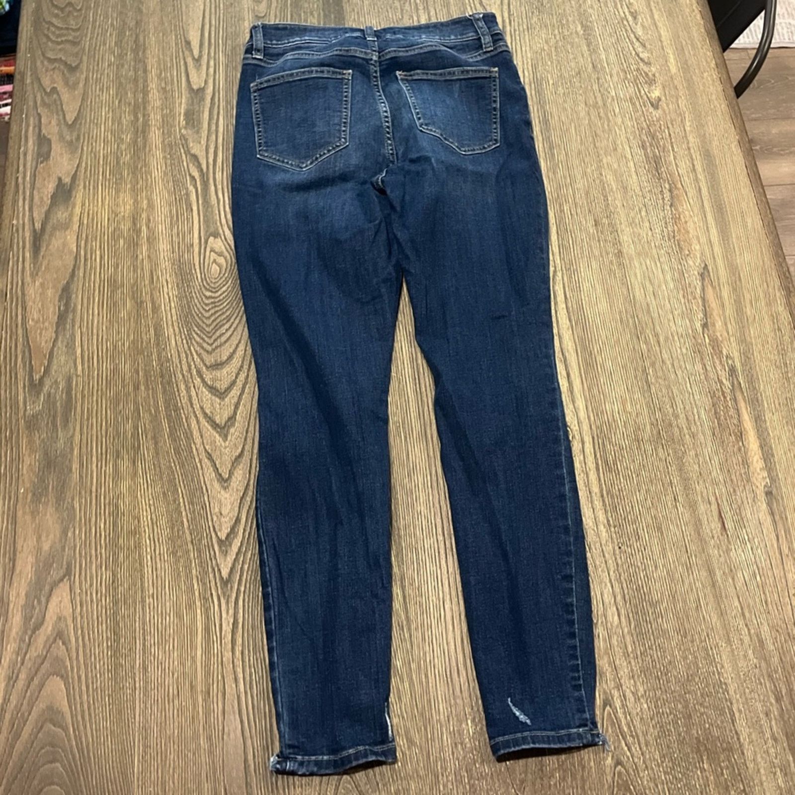 Vintage Cunina Super High Rise Ankle Skinny Jeans Distressed Size 7 Size 28" / US 6 / IT 42 - 10 Thumbnail