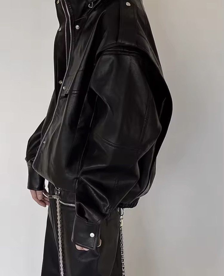 Japanese Brand 🏍️ Premium Black PU Leather Biker Jacket – Moto Core 2026 Size US L / EU 52-54 / 3 - 1 Thumbnail