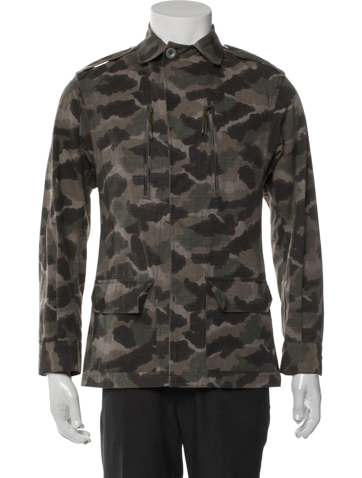 A.P.C. A.P.C. Camouflage Print Utility Jacket Size US S / EU 44-46 / 1 - 1 Thumbnail