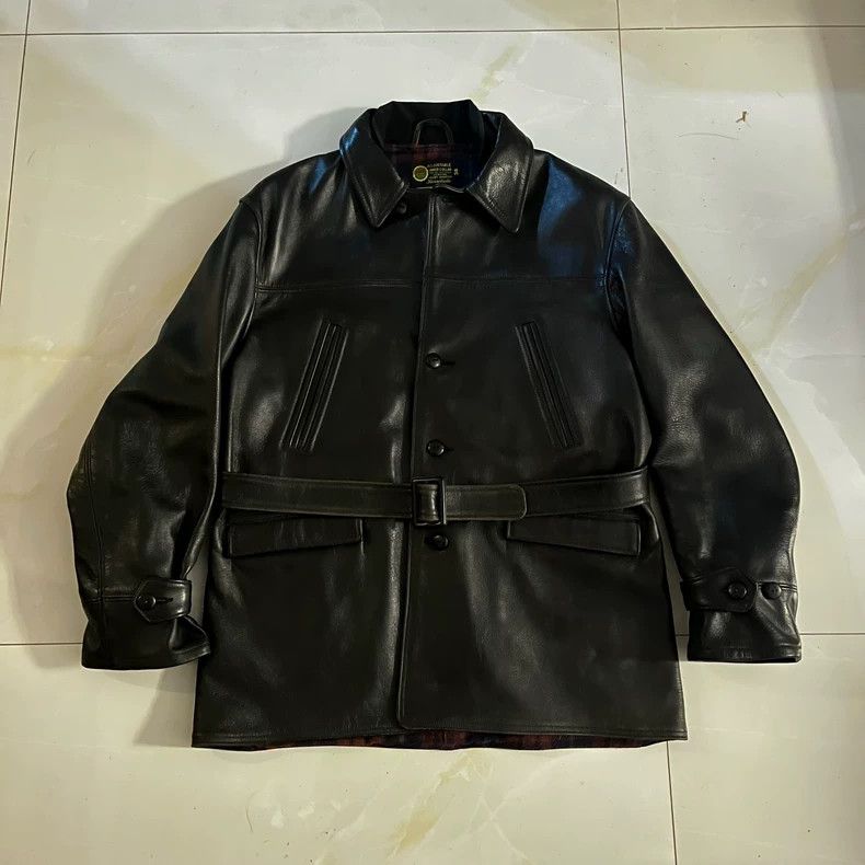サイズ34JoeMcCoy wayward 30s sports jacket The Real McCoy's COOPER 30S SPORTS JACKET - BLACK HORSEHIDE
