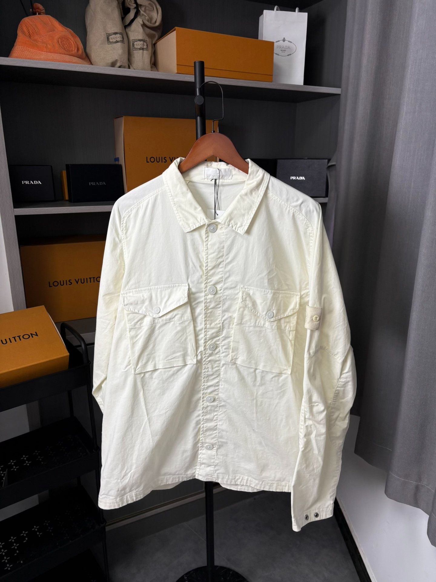 Stone Island Stone Island White Shirt L Men Size US L / EU 52-54 / 3 - 1 Thumbnail