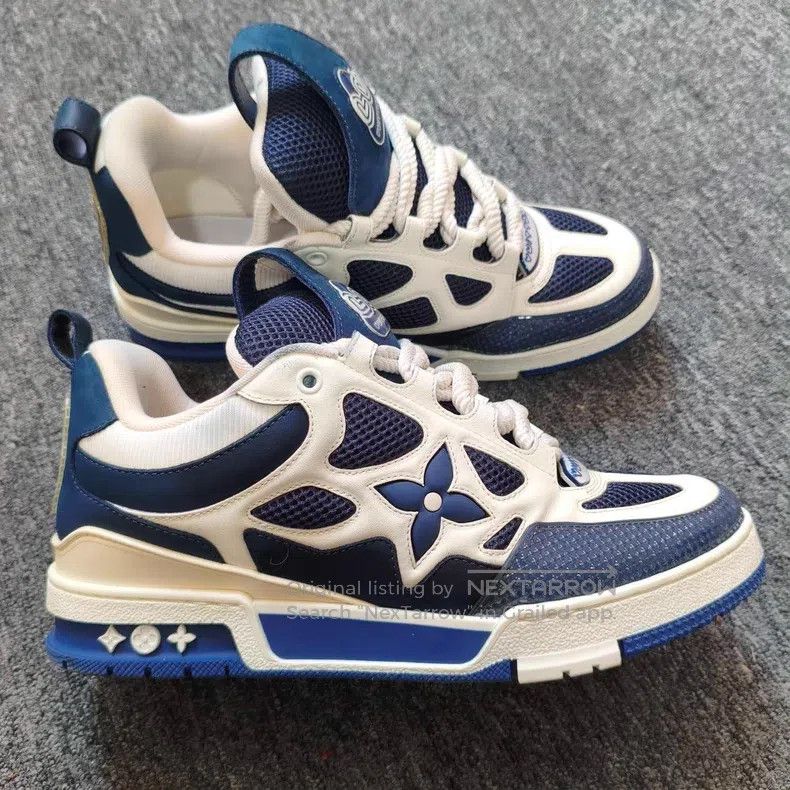 Louis Vuitton Louis Vuitton SKATE Blue White shoes Size US 8 / EU 41 - 4 Thumbnail