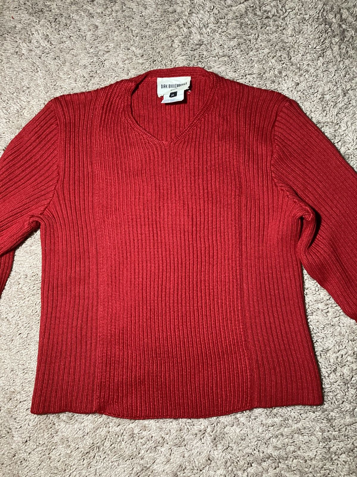 Dirk Bikkembergs AW95 Dirk Bikkembergs Knit V-Neck 1 Number Cut Out Wool Size US M / EU 48-50 / 2 - 4 Thumbnail