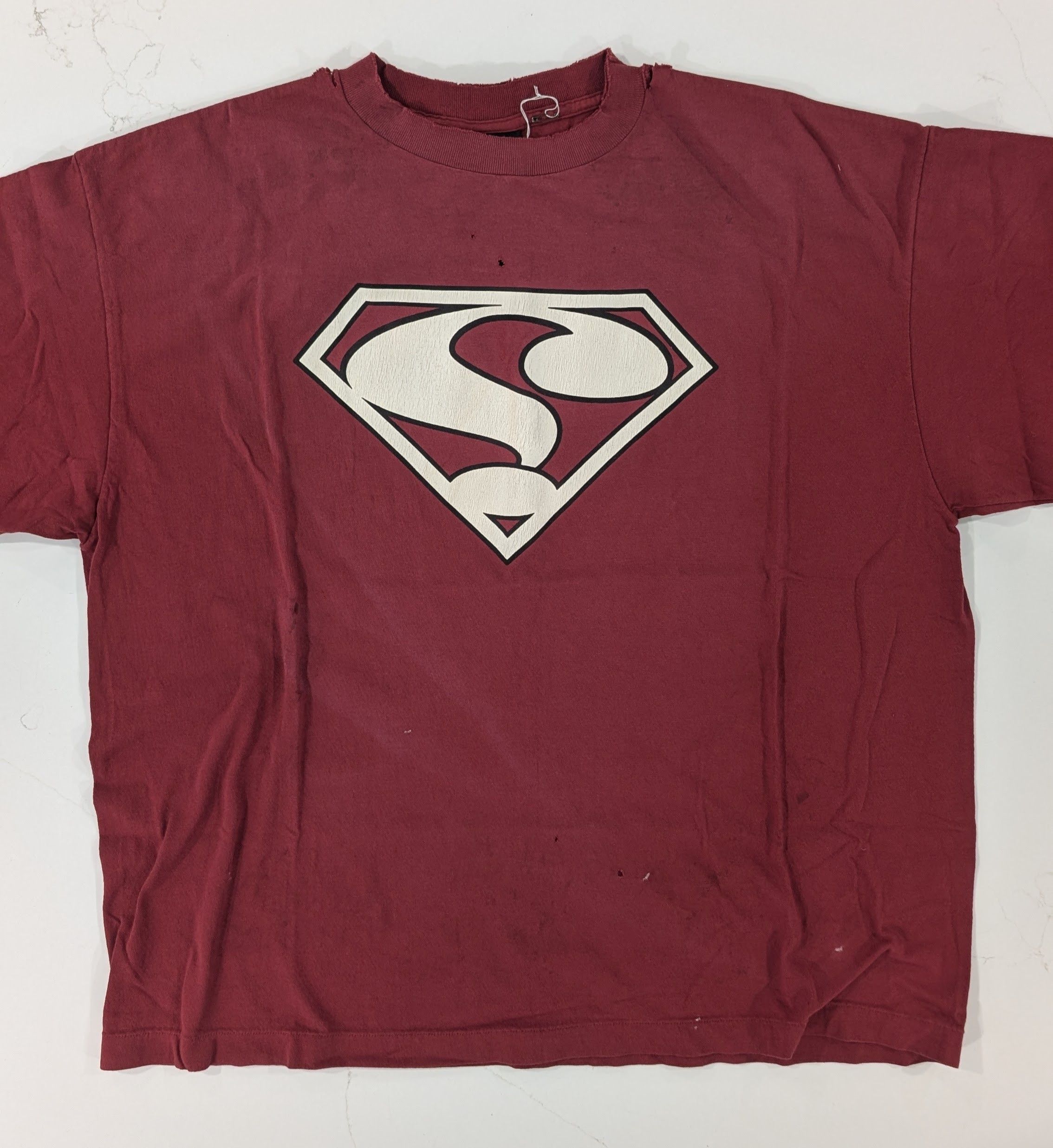 Saint Michael Saint Mxxxxxx Saint Superman Distressed T-Shirt Size 2XL Size US XXL / EU 58 / 5 - 1 Thumbnail