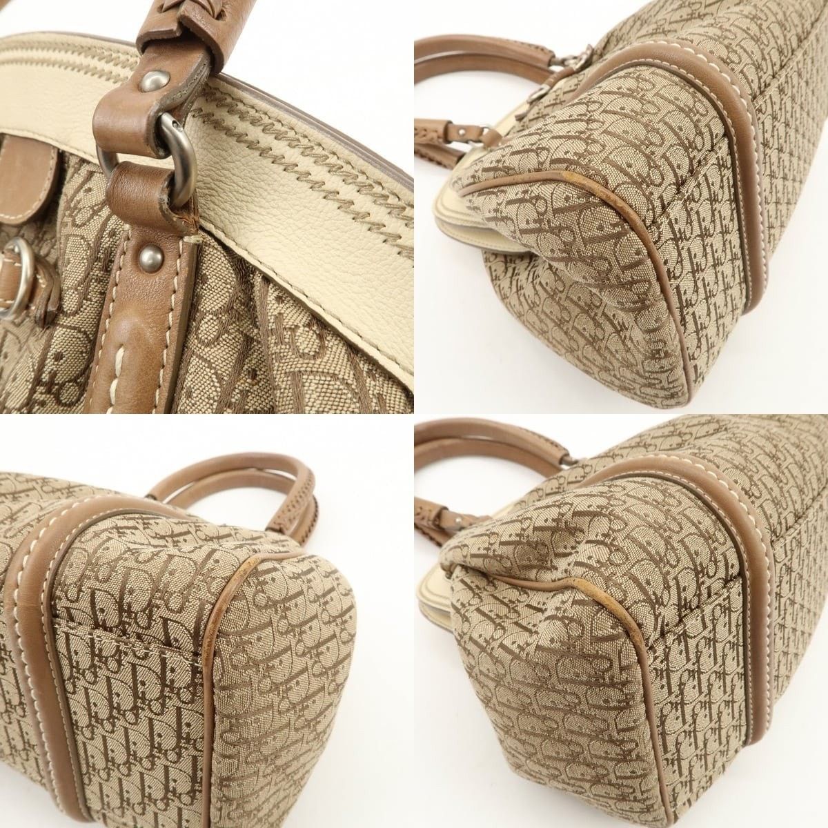Christian Dior Monsieur Christian Dior Trotter Oblique Canvas & Leather Satchel Size ONE SIZE - 5 Thumbnail