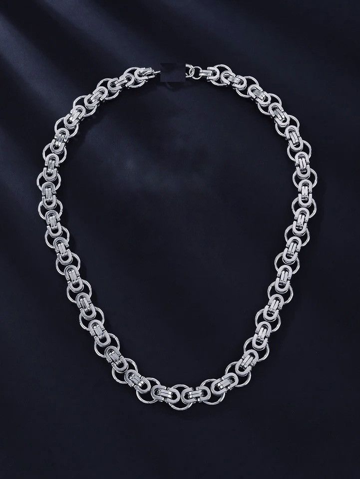 Vintage Vintage 50CM Silver Choker Necklace Size ONE SIZE - 2 Thumbnail