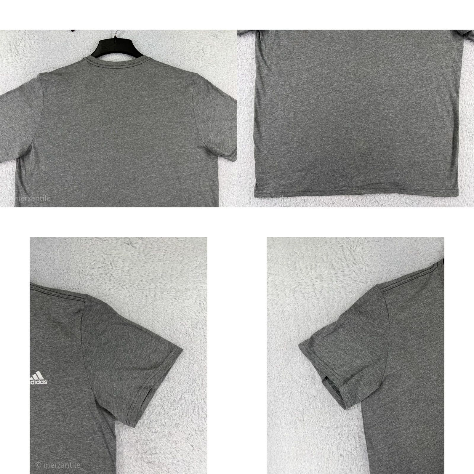 Adidas Adidas Shirt Mens XL Gray Short Sleeve Cotton Blend Gym Athletic Crew T‑Shirt Size US XL / EU 56 / 4 - 8 Thumbnail