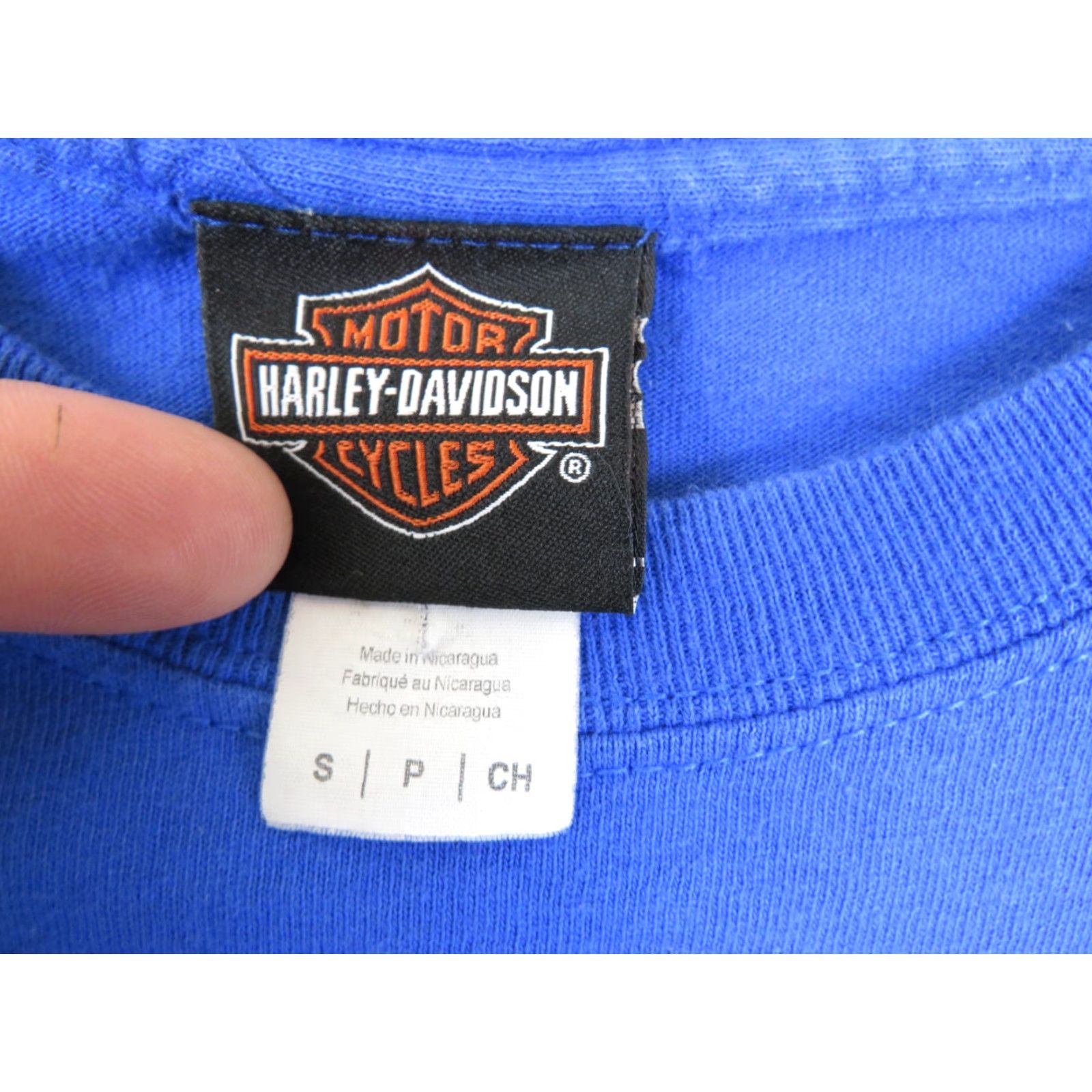 Harley Davidson Harley-Davidson T-Shirt VTG Legends on Blue Las Vegas Nevada Logo Graphic Print Shirt Adult S Multicolor Long Sleeve Regular Men Size US S / EU 44-46 / 1 - 5 Thumbnail