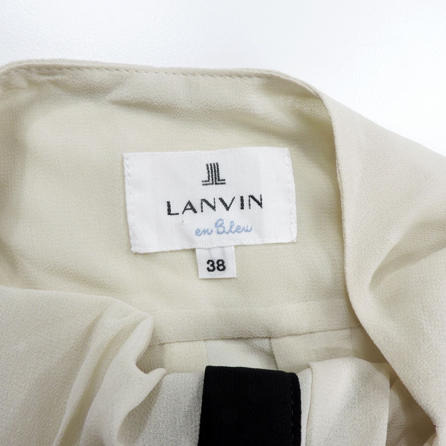Lanvin LANVIN EN BLUE BLACK VERTICAL STRIP BLOUSE Size XS / US 0-2 / IT 36-38 - 3 Thumbnail